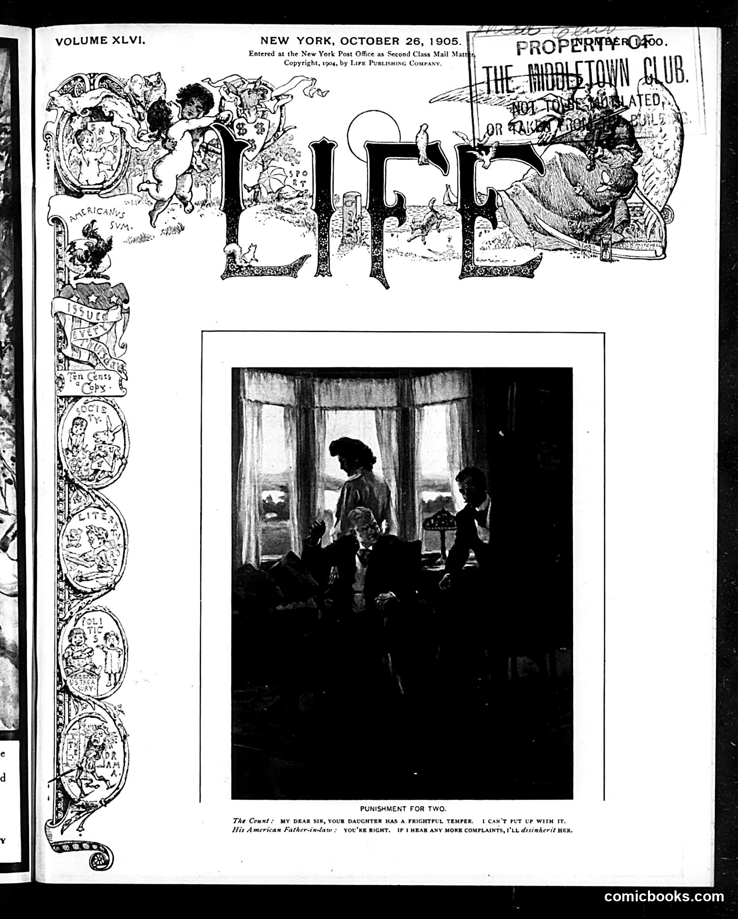 Life — October 26, 1905 — page 1: Life, 1905-10-26