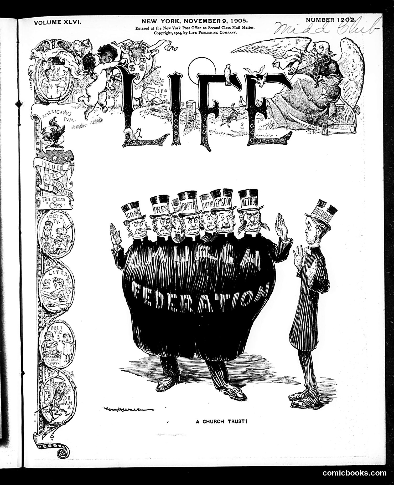 Life — November 9, 1905 — page 1: Life, 1905-11-09