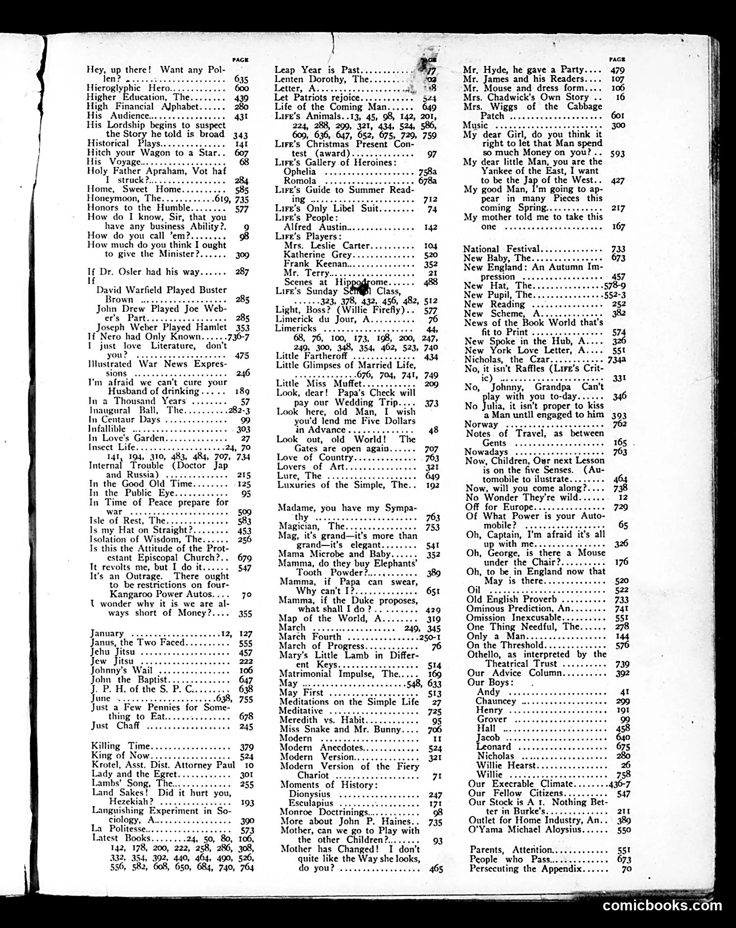 Life — 1905 — page 1: Life, 1905