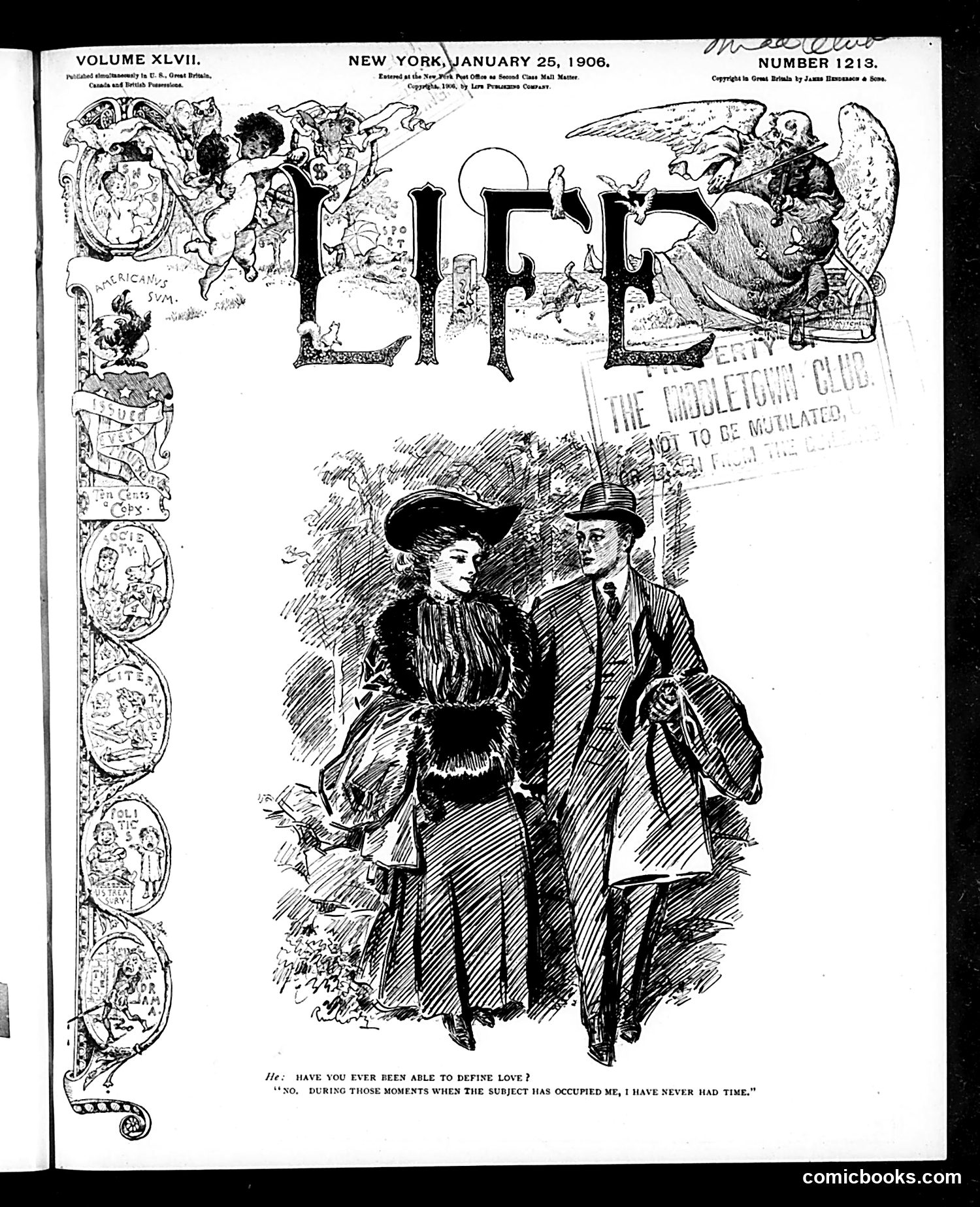 Life — January 25, 1906 — page 1: Life, 1906-01-25