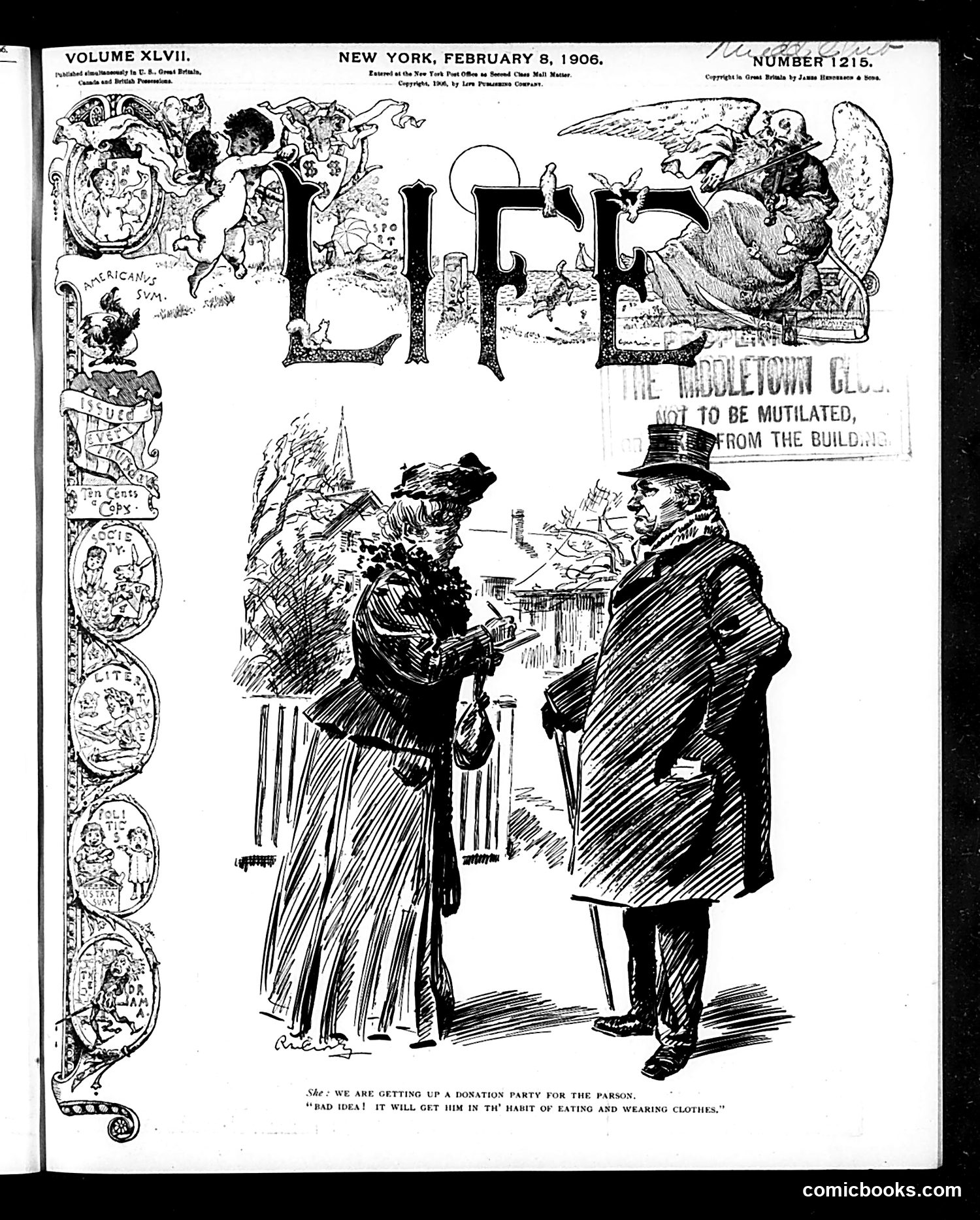 Life — February 8, 1906 — page 1: Life, 1906-02-08
