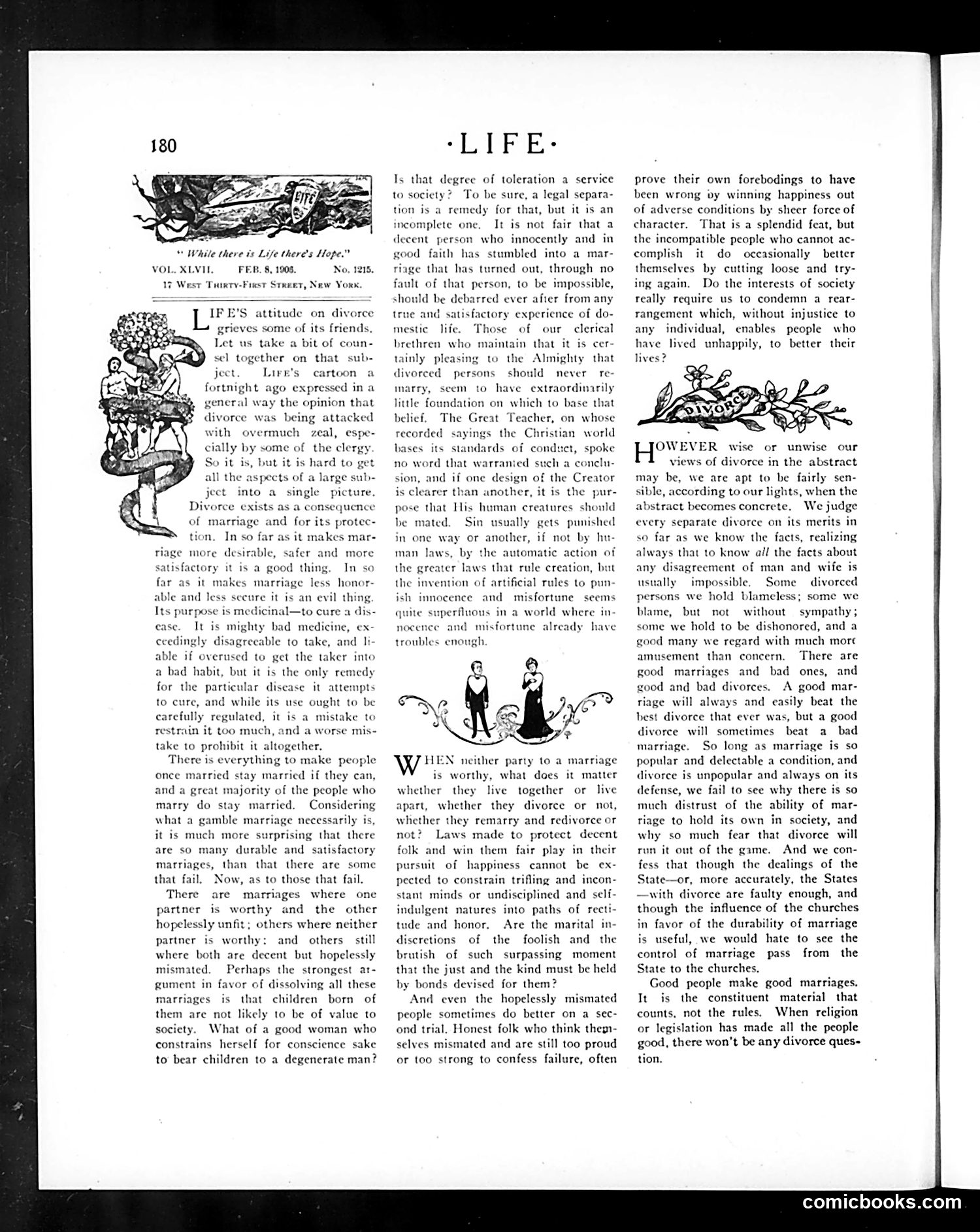 Life — February 8, 1906 — page 6: Life, 1906-02-08
