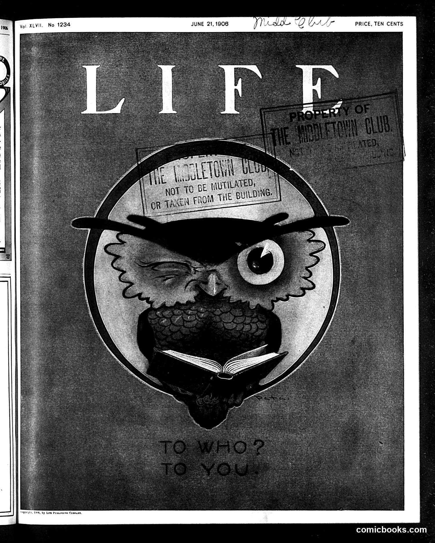 Life — June 21, 1906 — page 1: Life, 1906-06-21