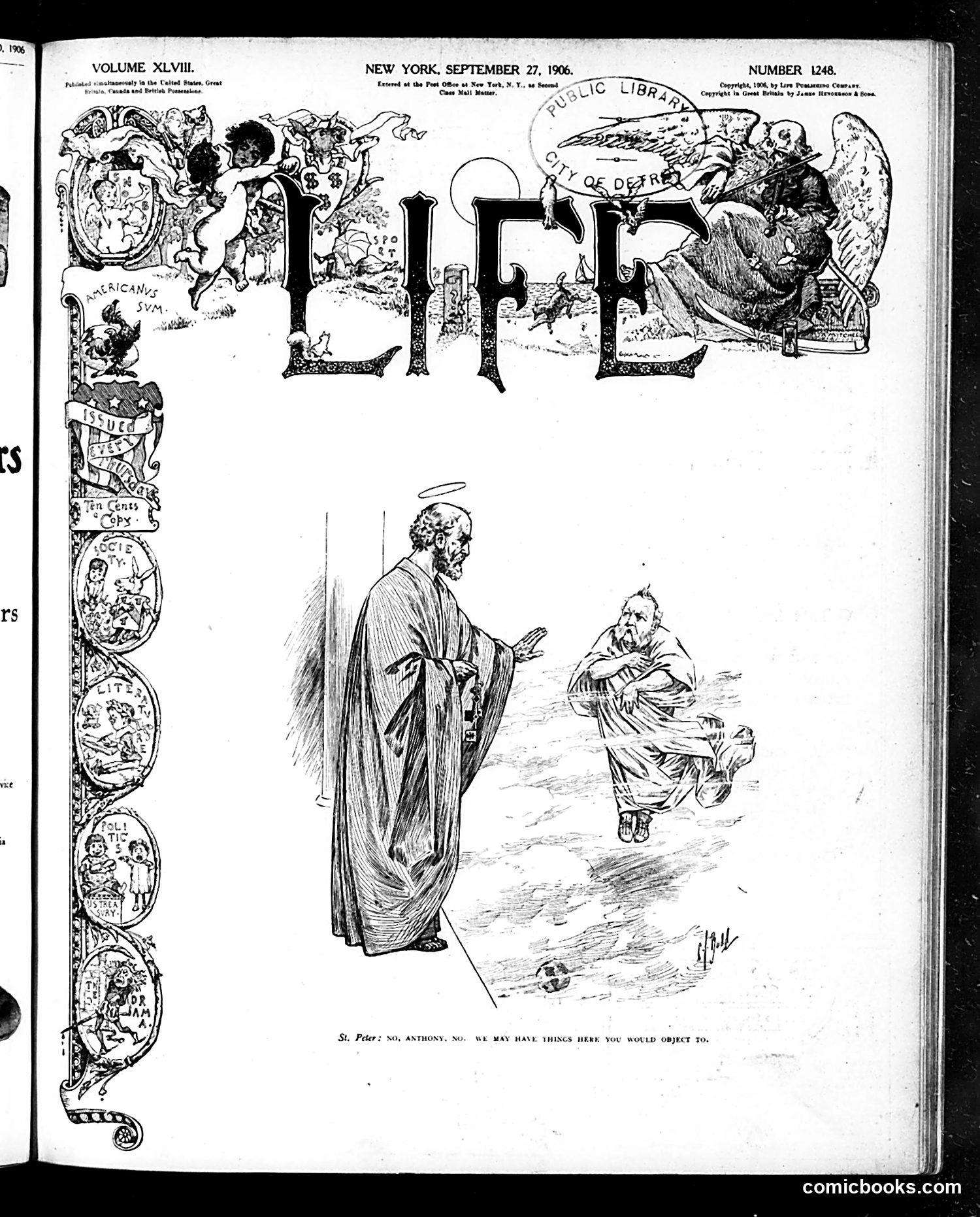 Life — September 27, 1906 — page 1: Life, 1906-09-27