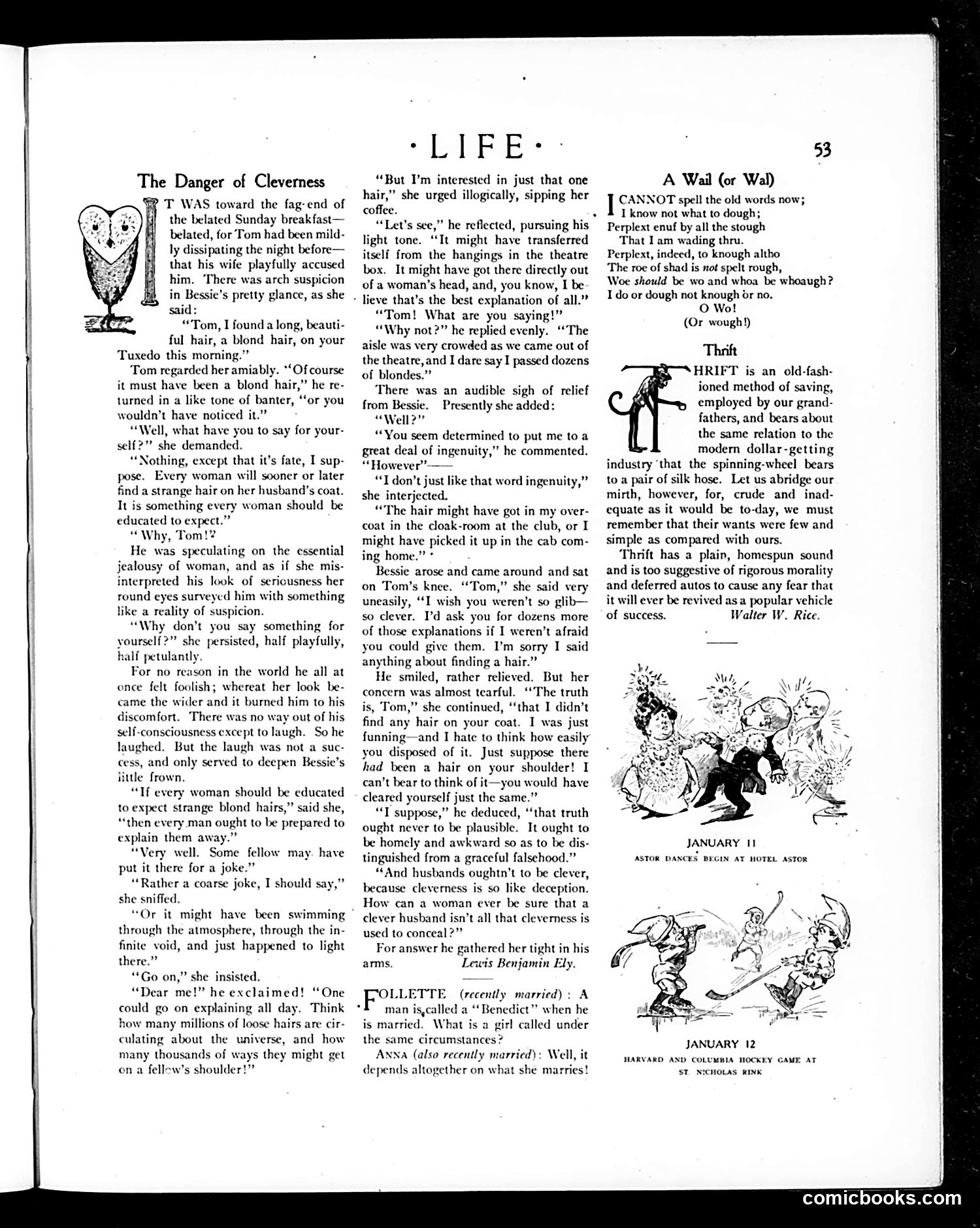 Life — January 10, 1907 — page 9: Life, 1907-01-10