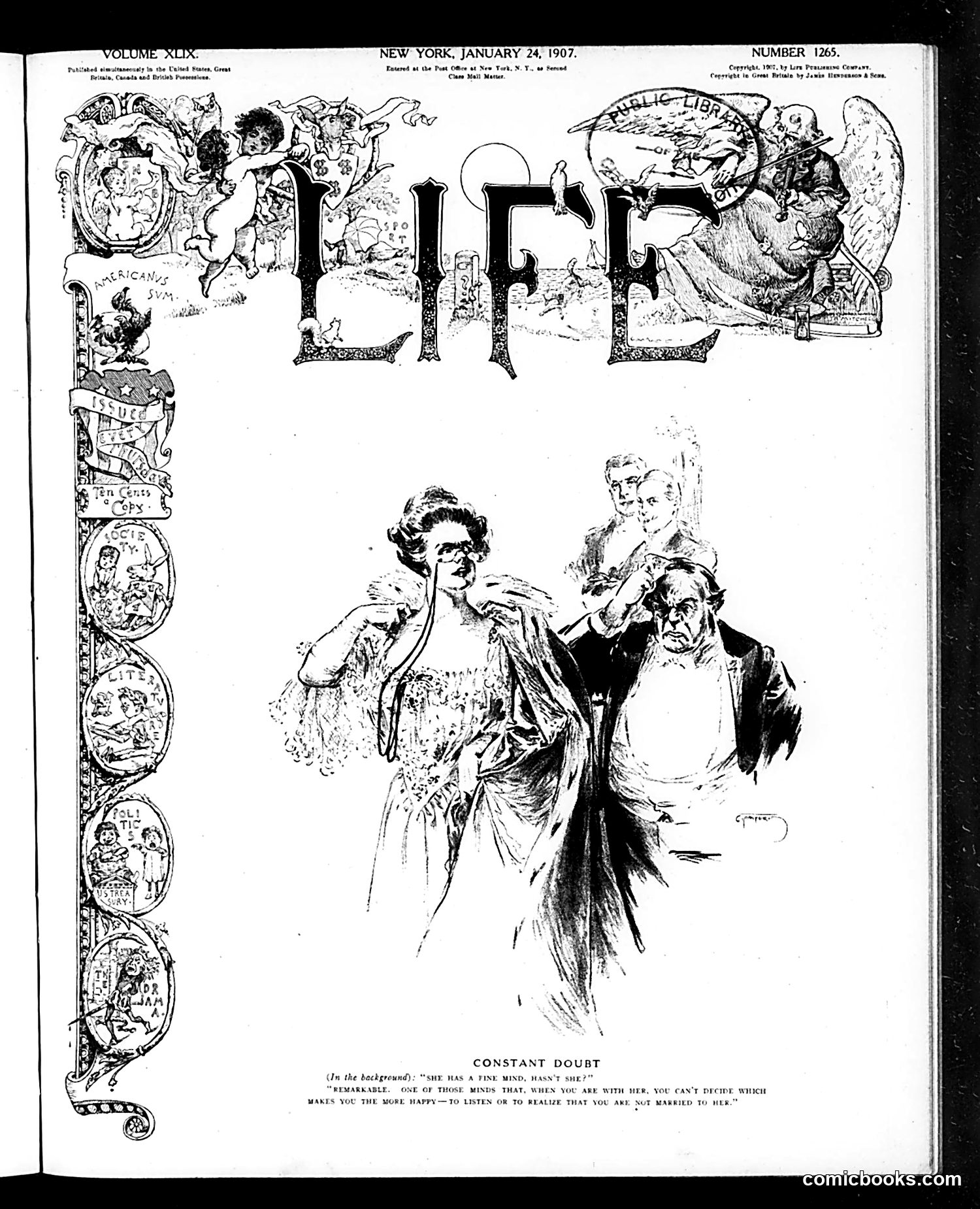 Life — January 24, 1907 — page 1: Life, 1907-01-24