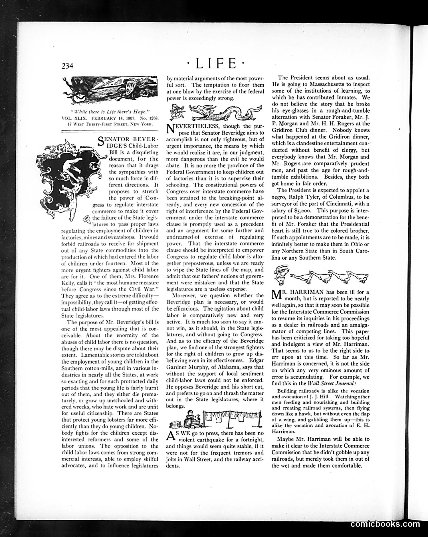 Life — February 14, 1907 — page 6: Life, 1907-02-14
