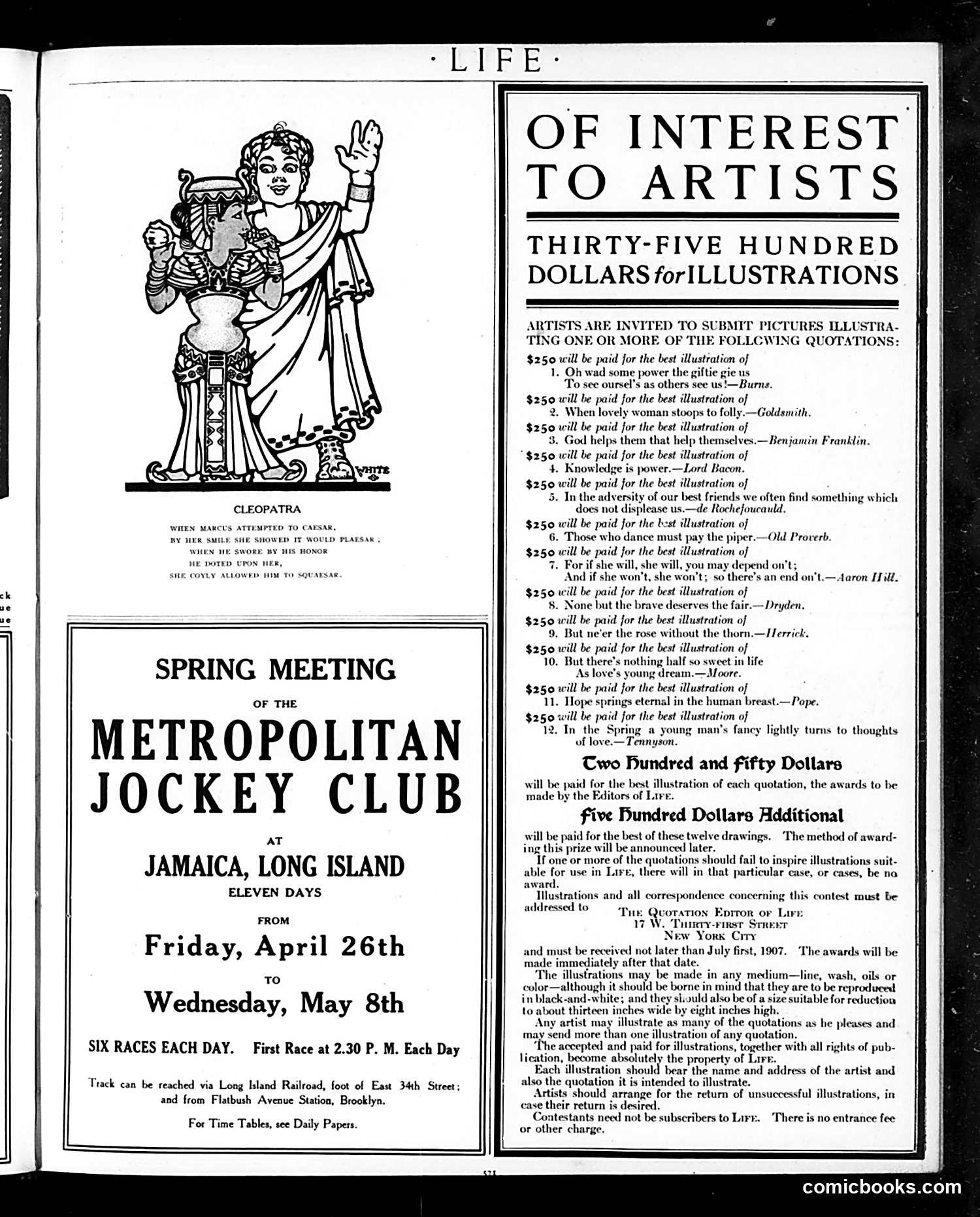 Life — April 25, 1907 — page 3: Life, 1907-04-25