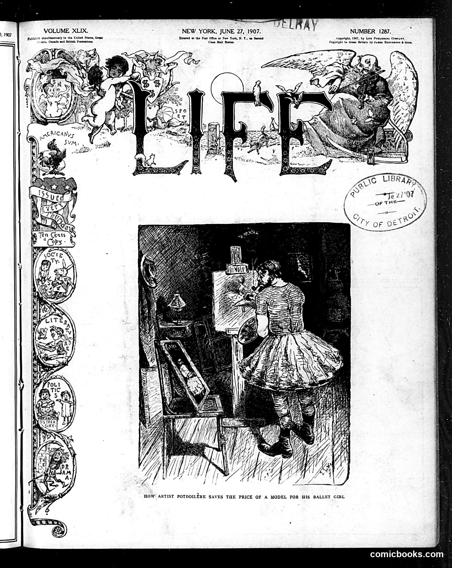 Life — June 27, 1907 — page 1: Life, 1907-06-27