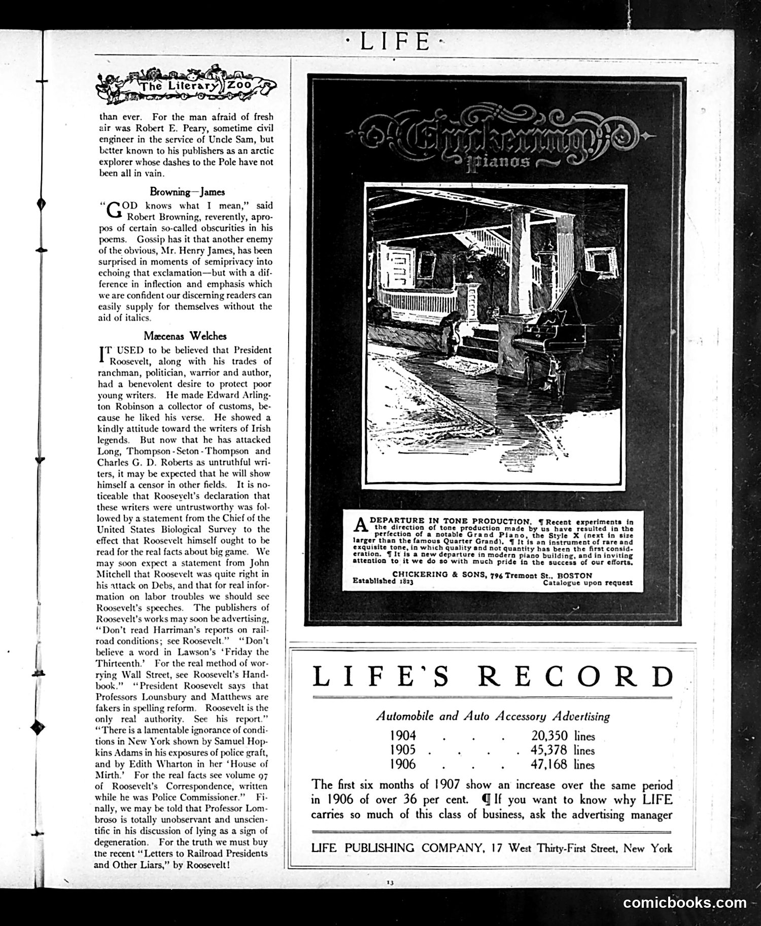 Life — July 4, 1907 — page 13: Life, 1907-07-04