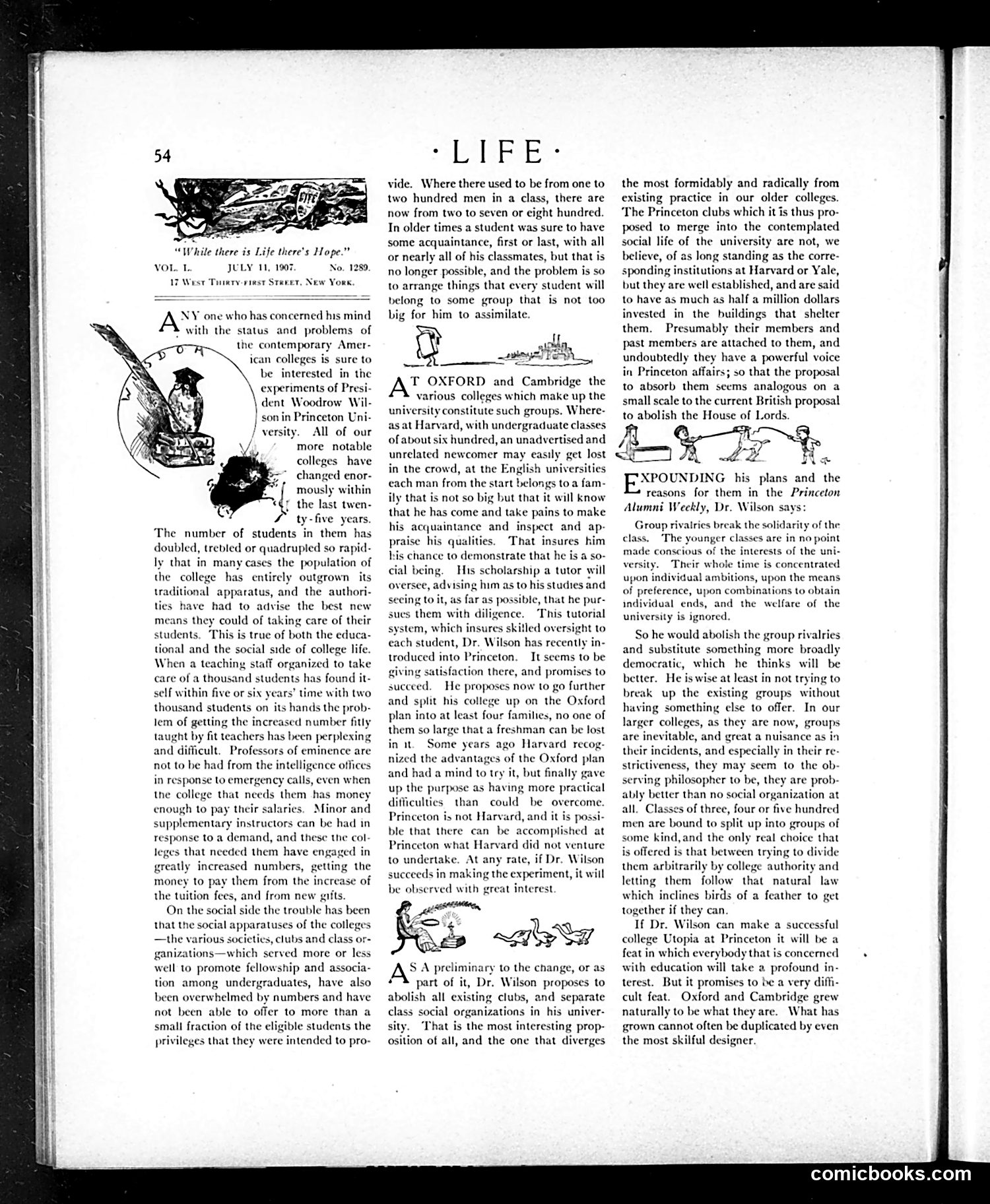 Life — July 11, 1907 — page 6: Life, 1907-07-11