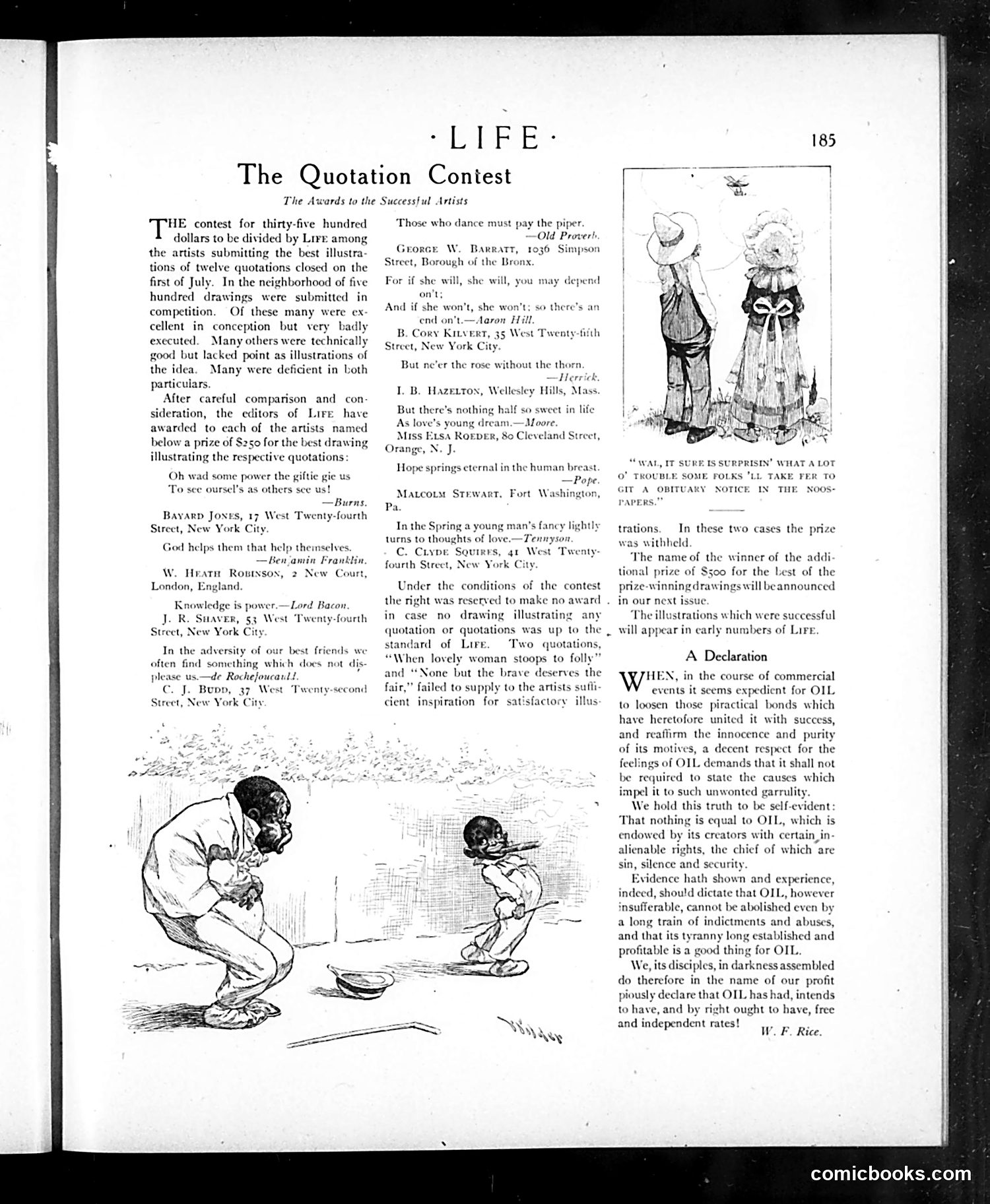 Life — August 8, 1907 — page 13: Life, 1907-08-08