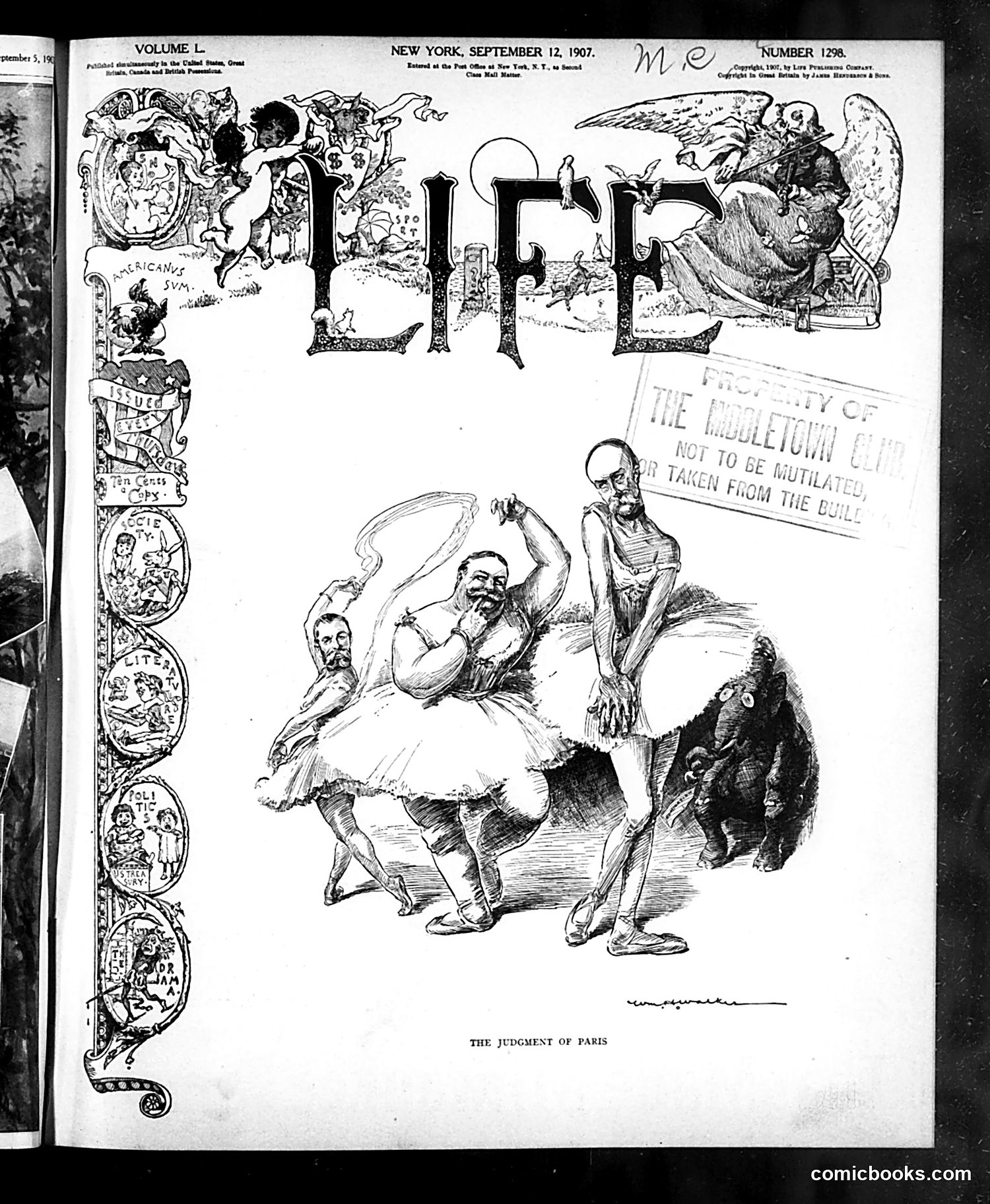 Life — September 12, 1907 — page 1: Life, 1907-09-12
