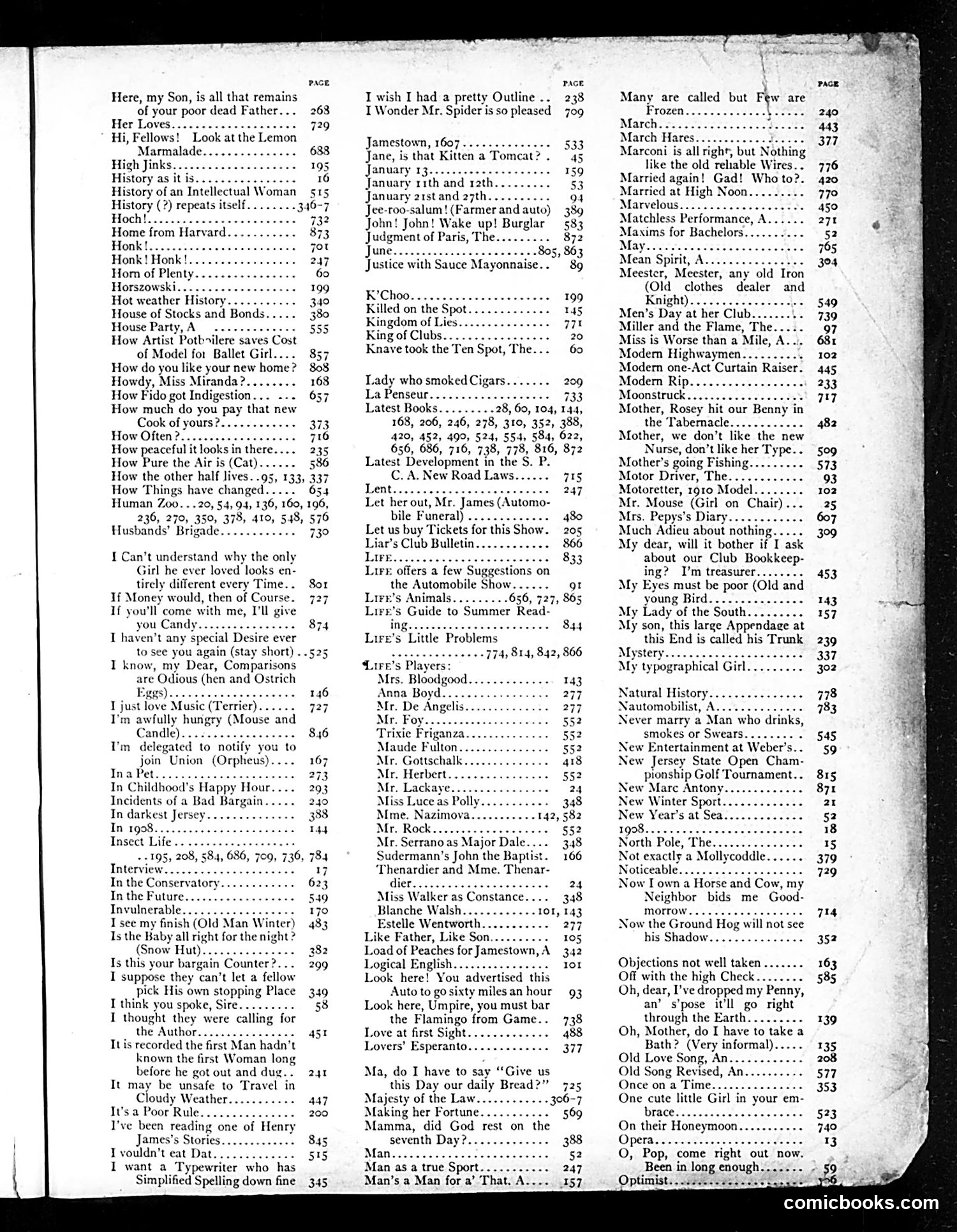 Life — 1907 — page 1: Life, 1907