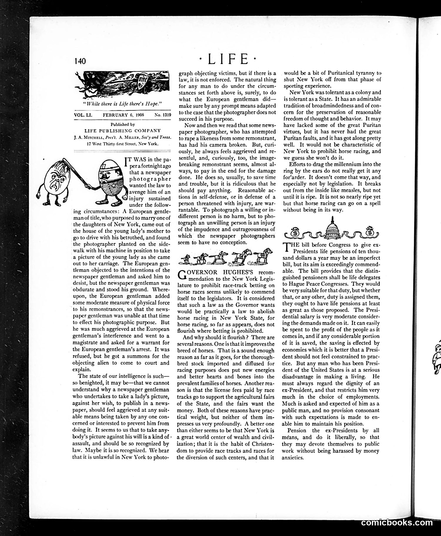 Life — February 6, 1908 — page 10: Life, 1908-02-06