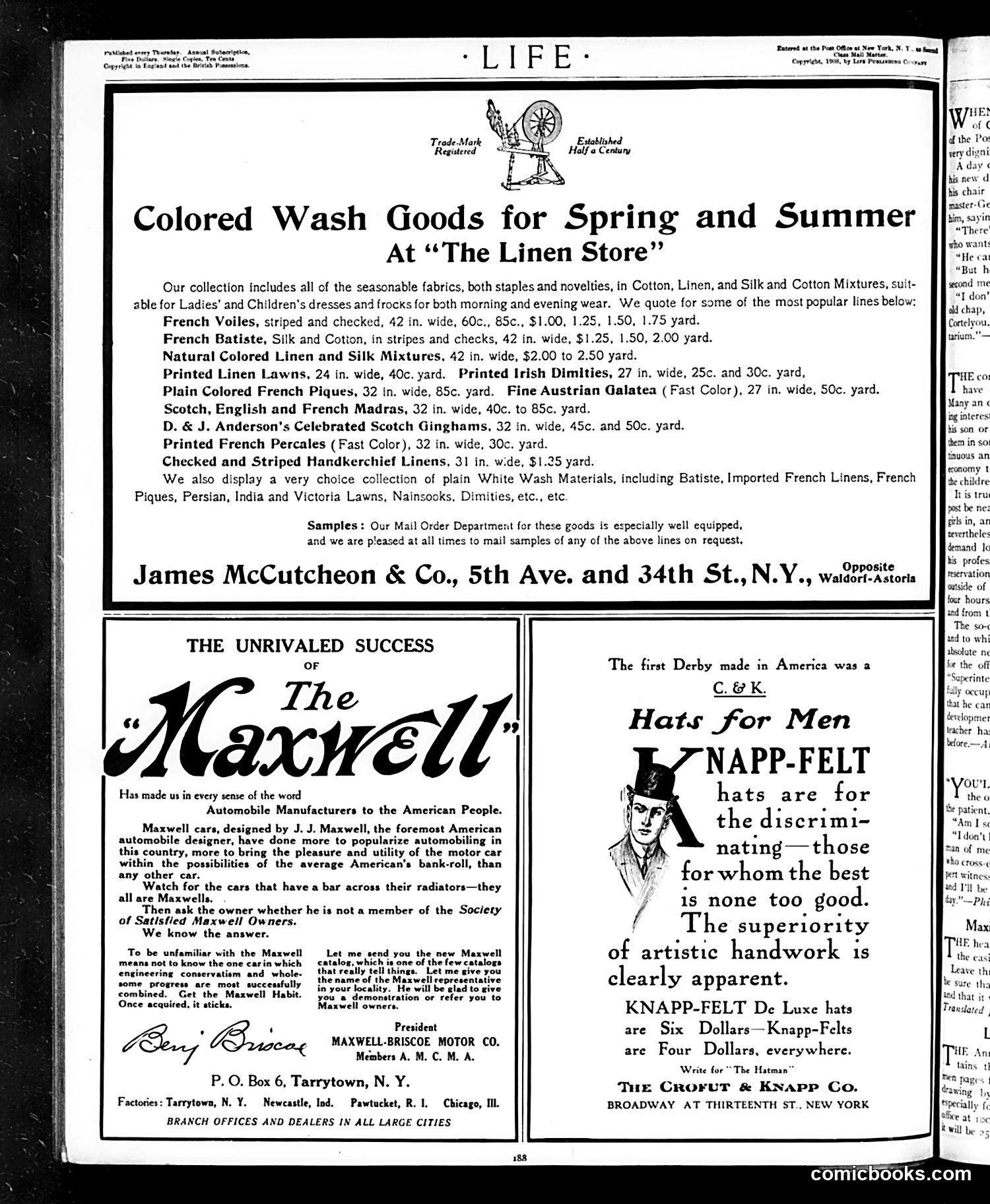 Life — February 20, 1908 — page 2: Life, 1908-02-20