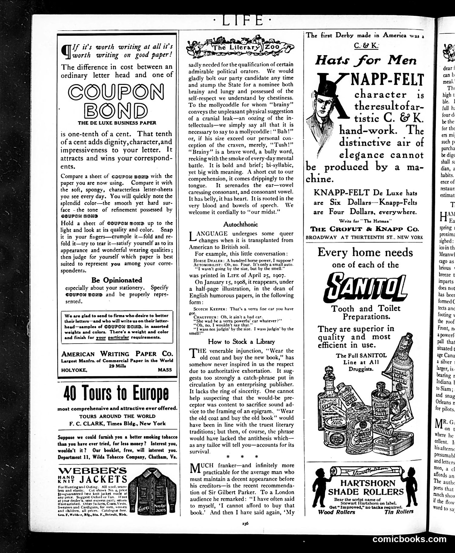 Life — March 5, 1908 — page 6: Life, 1908-03-05