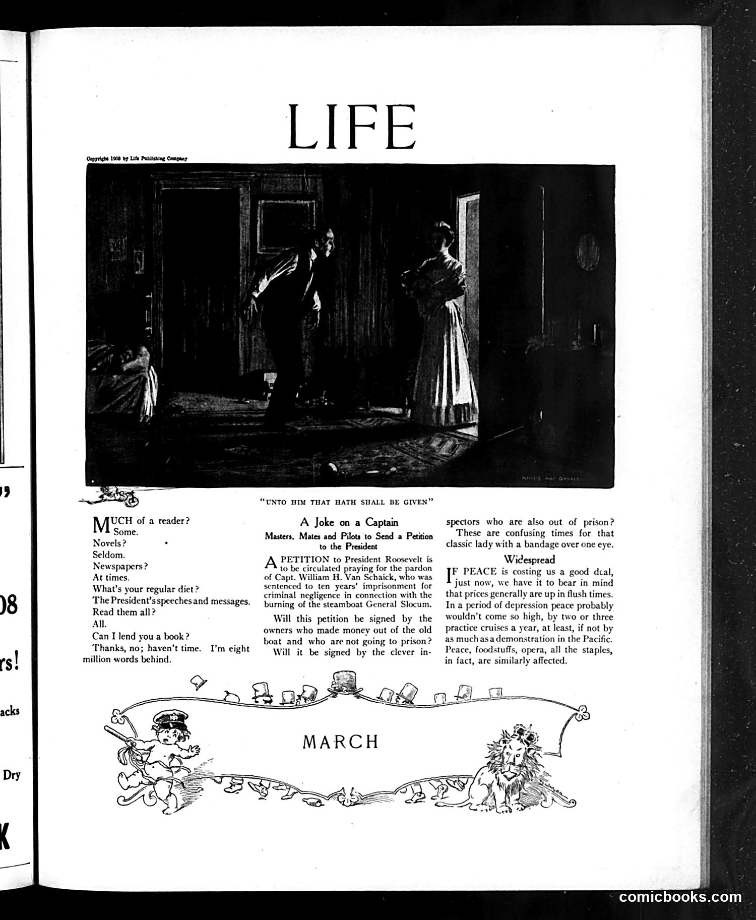 Life — March 5, 1908 — page 9: Life, 1908-03-05