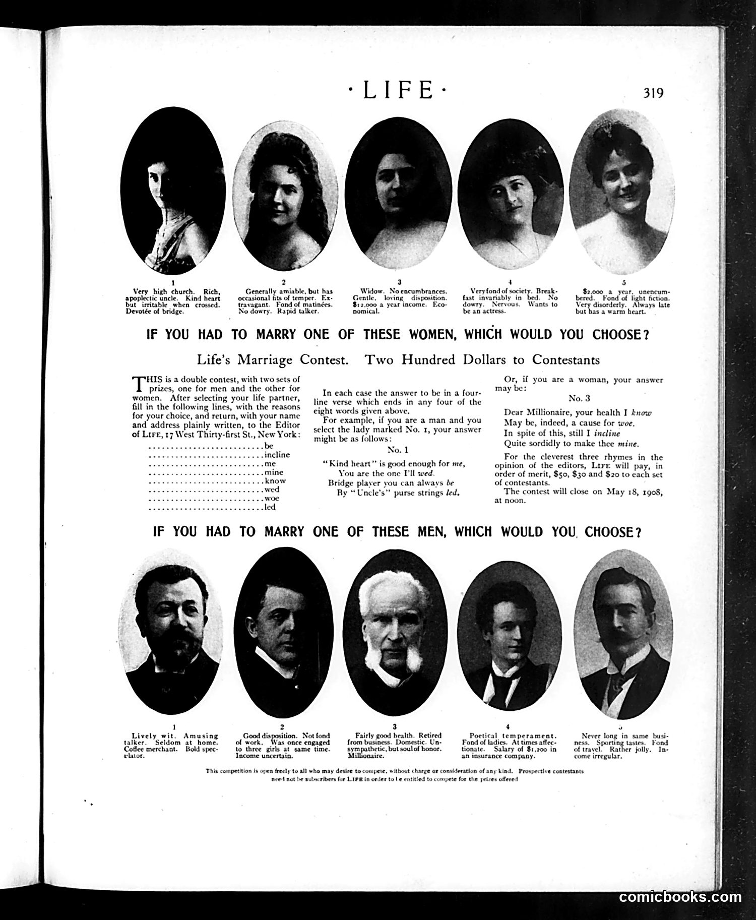 Life — March 26, 1908 — page 9: Life, 1908-03-26