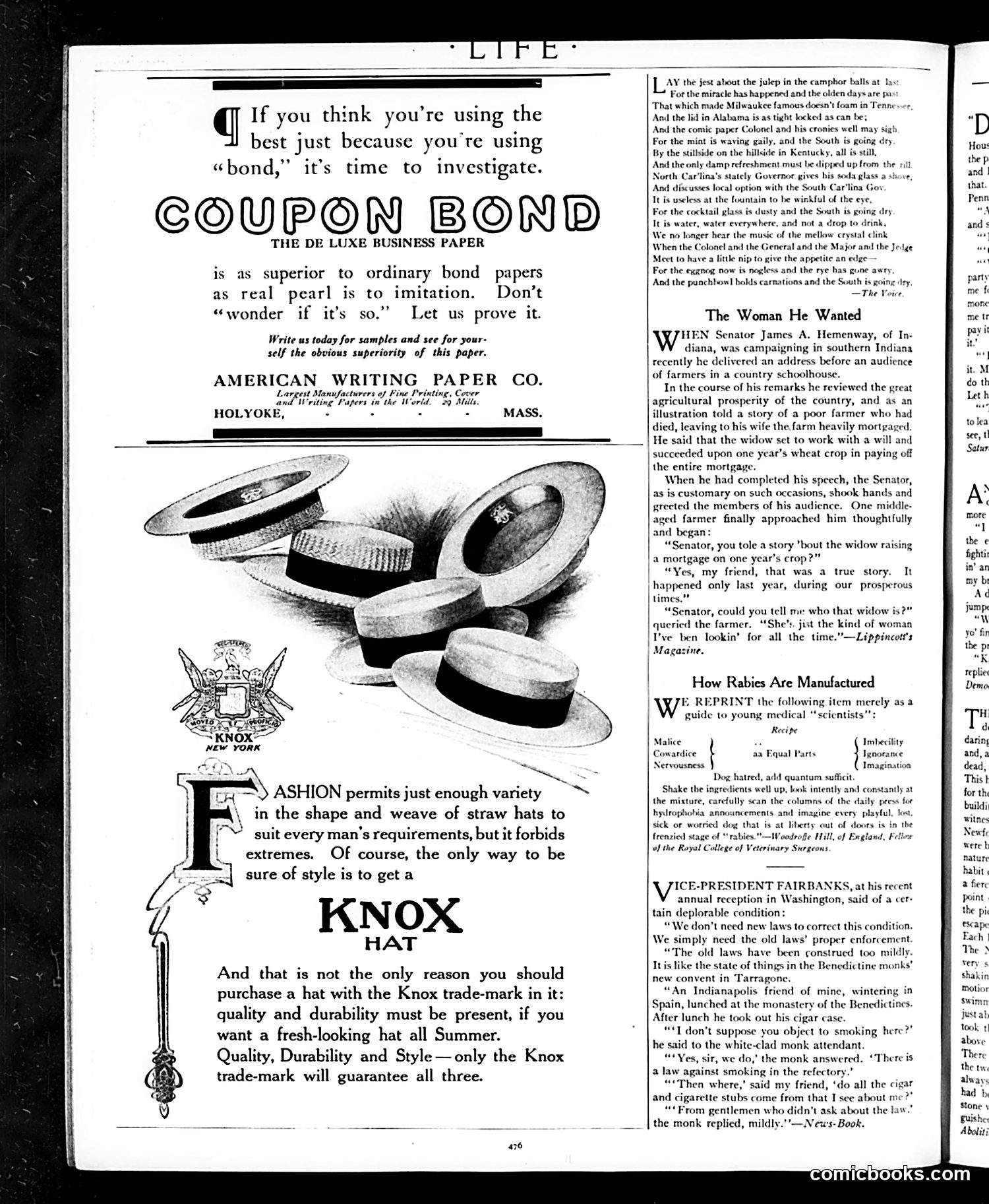 Life — May 7, 1908 — page 12: Life, 1908-05-07
