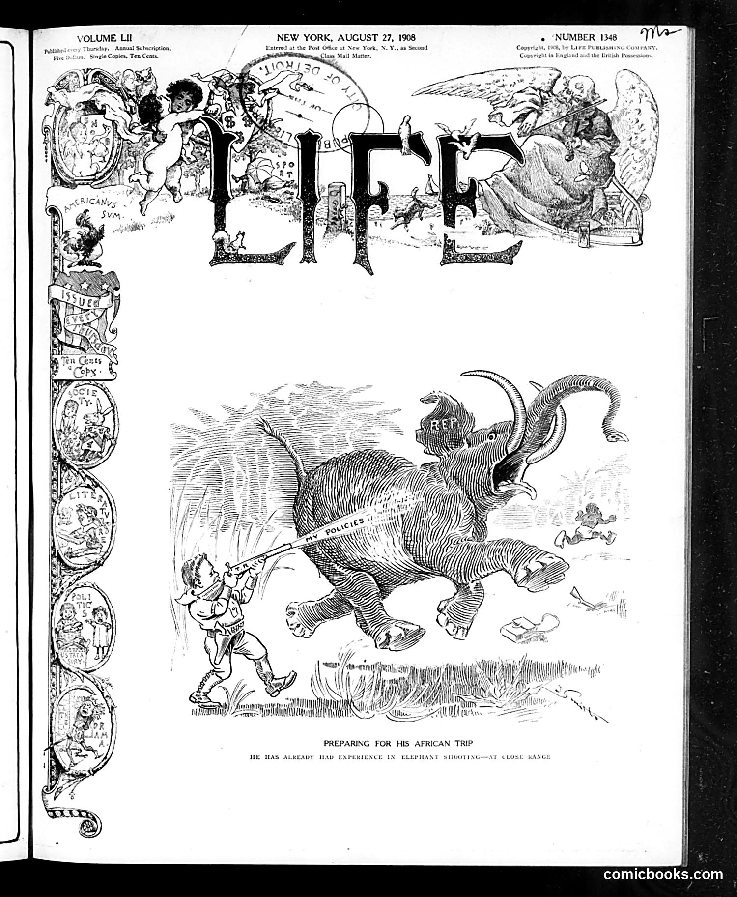 Life — August 27, 1908 — page 1: Life, 1908-08-27