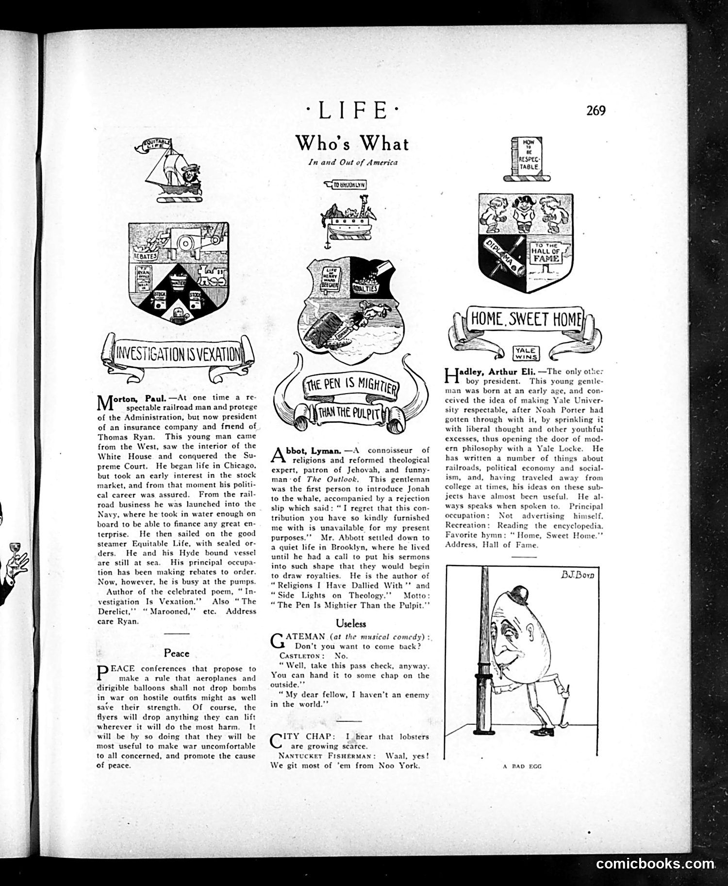 Life — September 10, 1908 — page 9: Life, 1908-09-10
