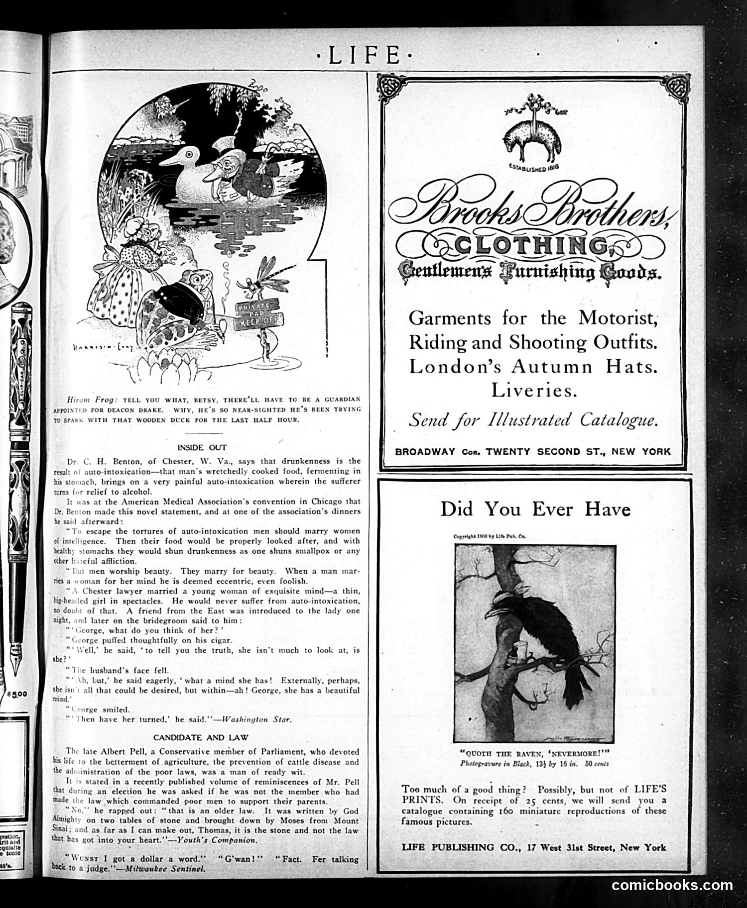 Life — September 24, 1908 — page 3: Life, 1908-09-24