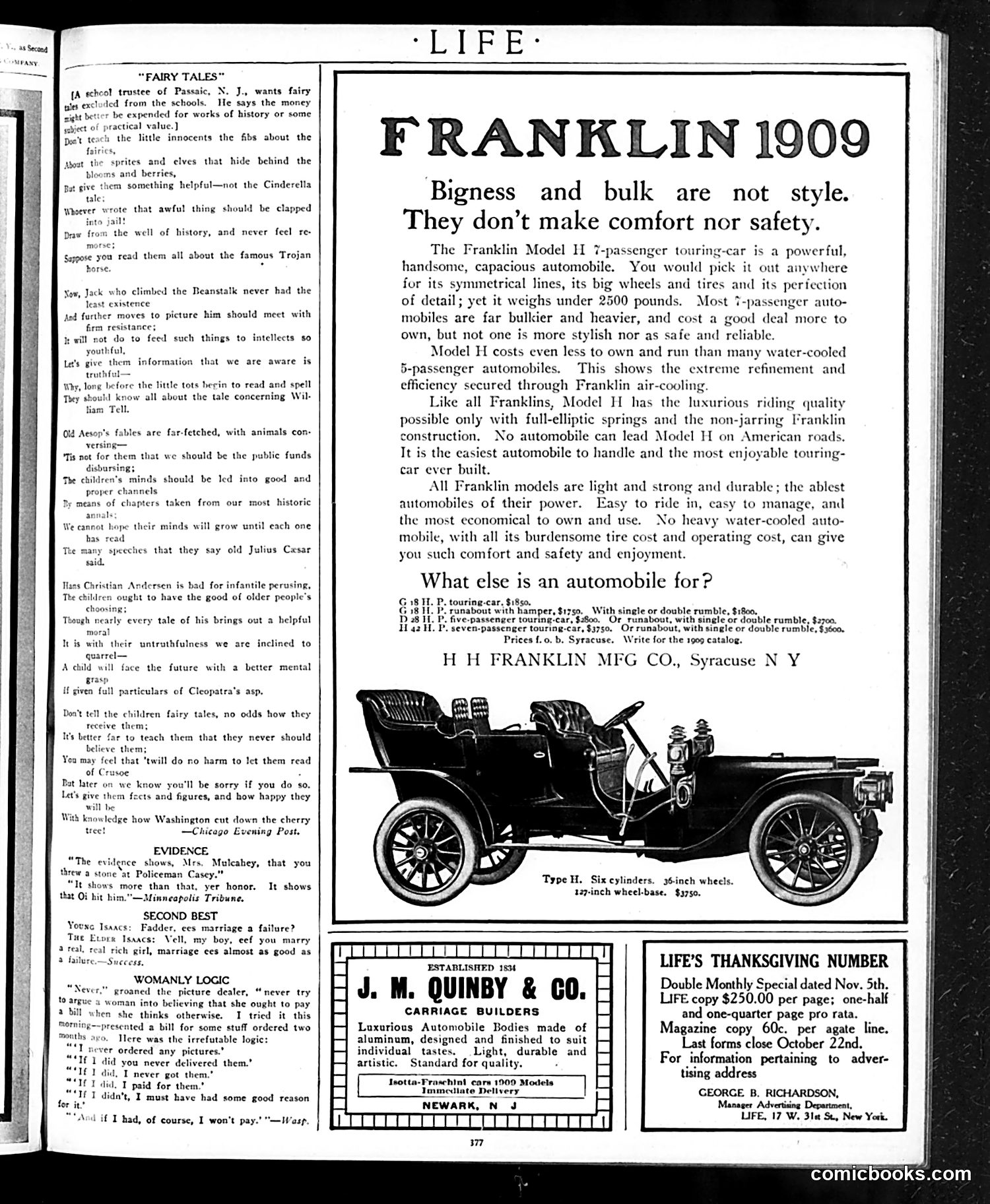 Life — October 8, 1908 — page 3: Life, 1908-10-08