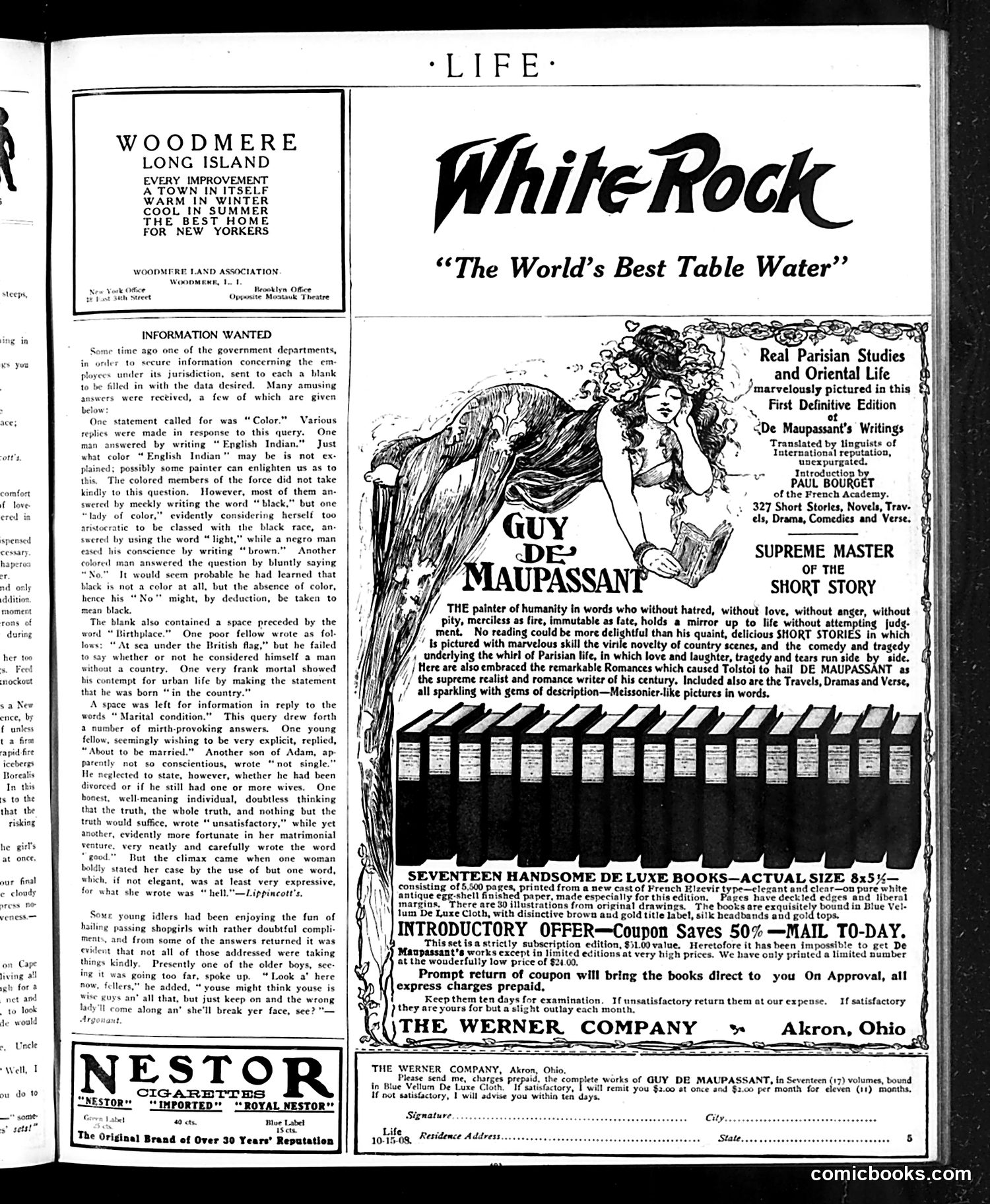 Life — October 15, 1908 — page 5: Life, 1908-10-15