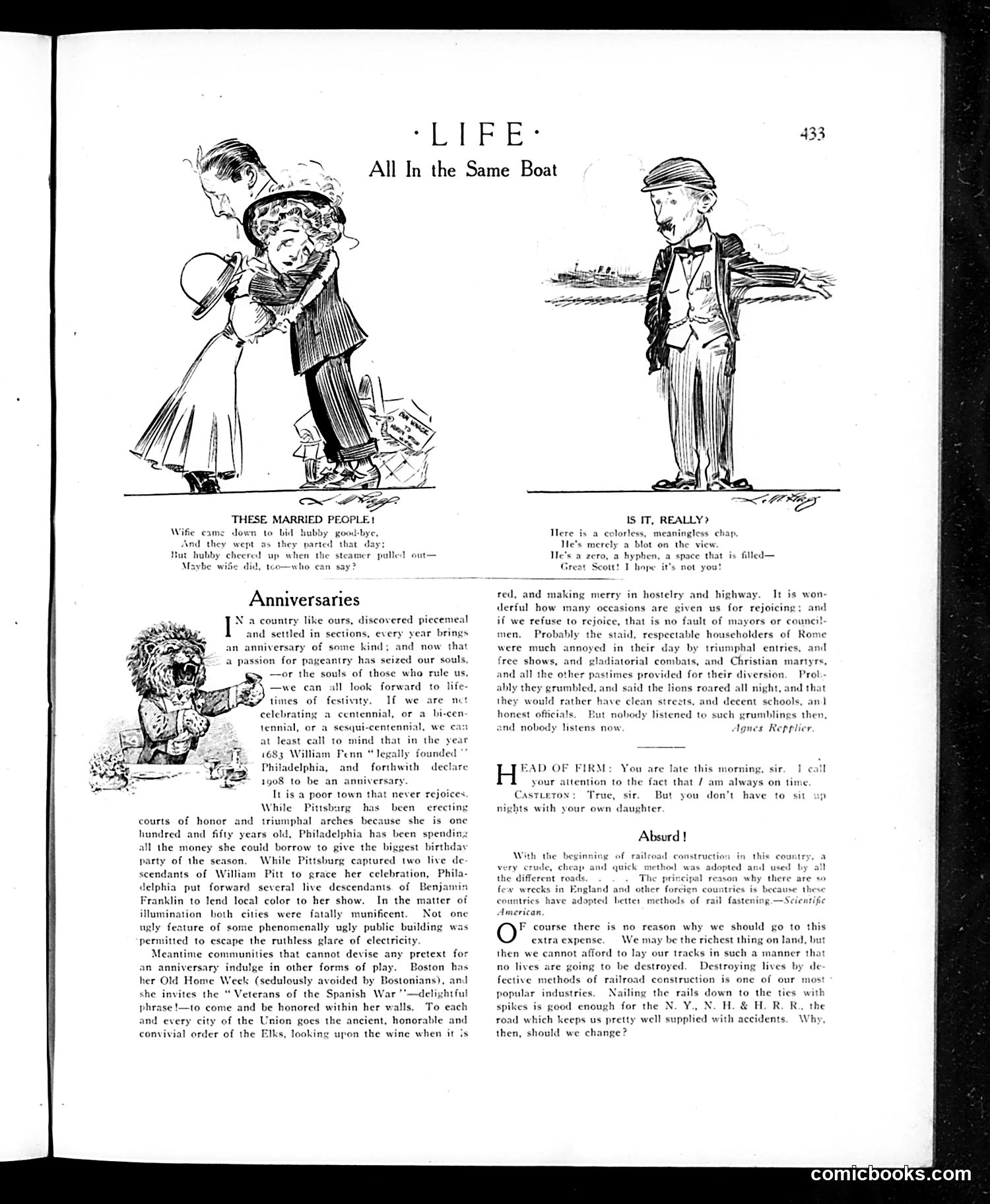 Life — October 22, 1908 — page 7: Life, 1908-10-22