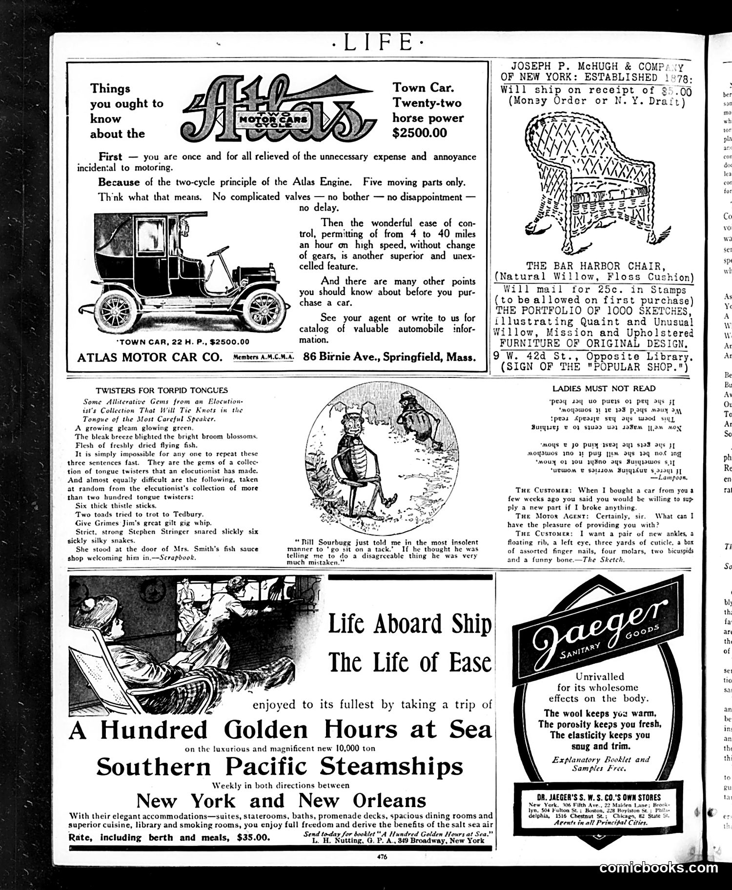 Life — November 5, 1908 — page 6: Life, 1908-11-05