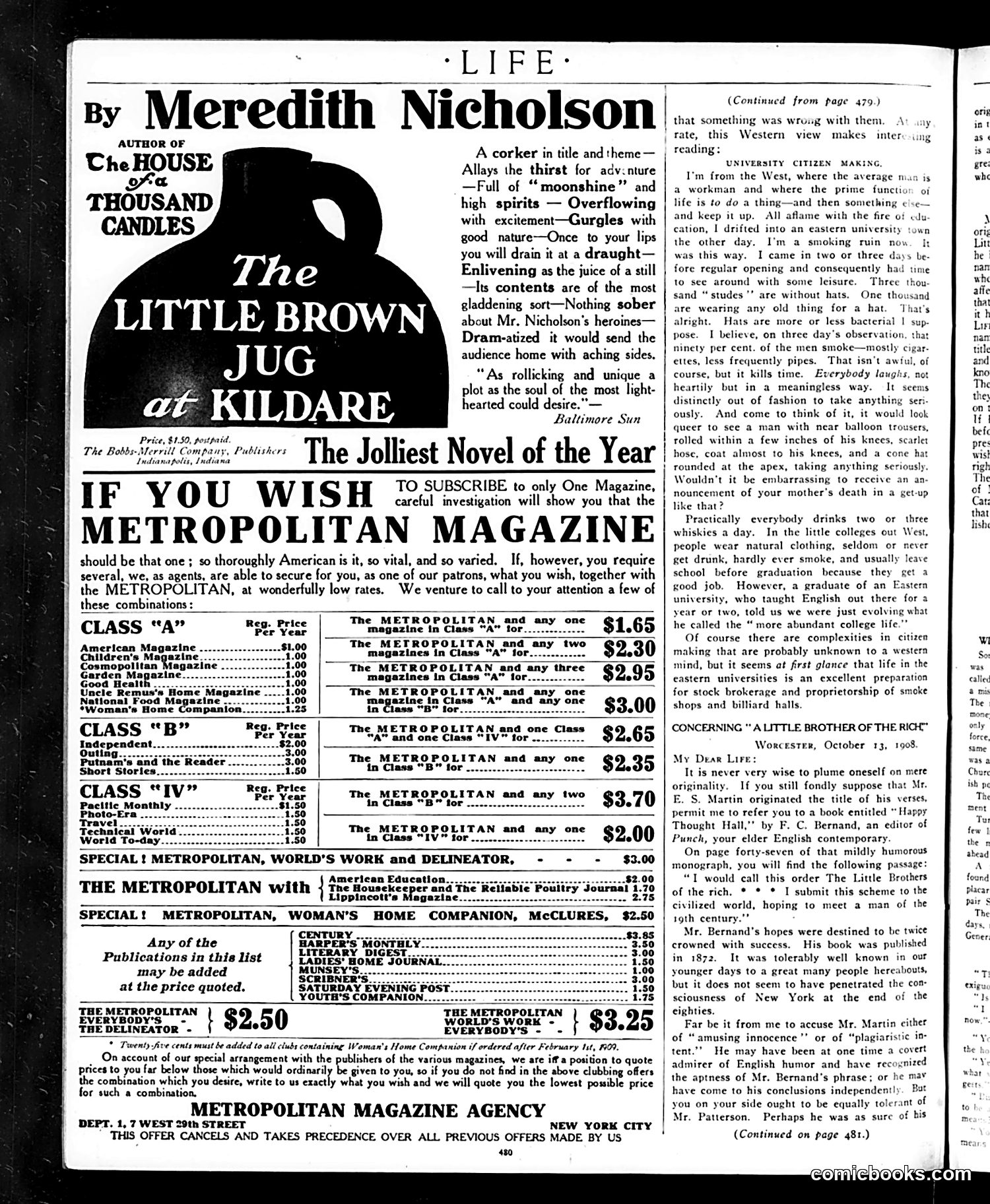 Life — November 5, 1908 — page 10: Life, 1908-11-05