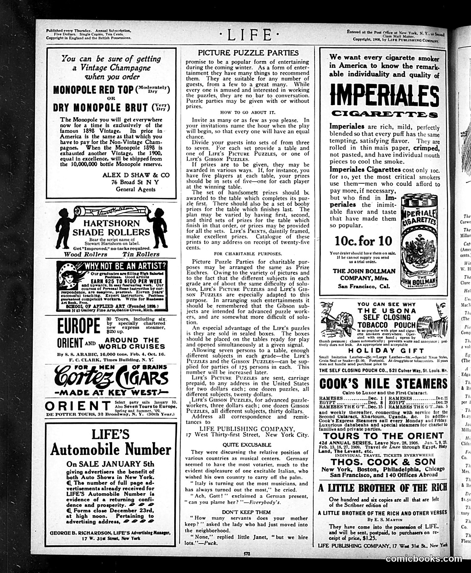Life — November 26, 1908 — page 2: Life, 1908-11-26