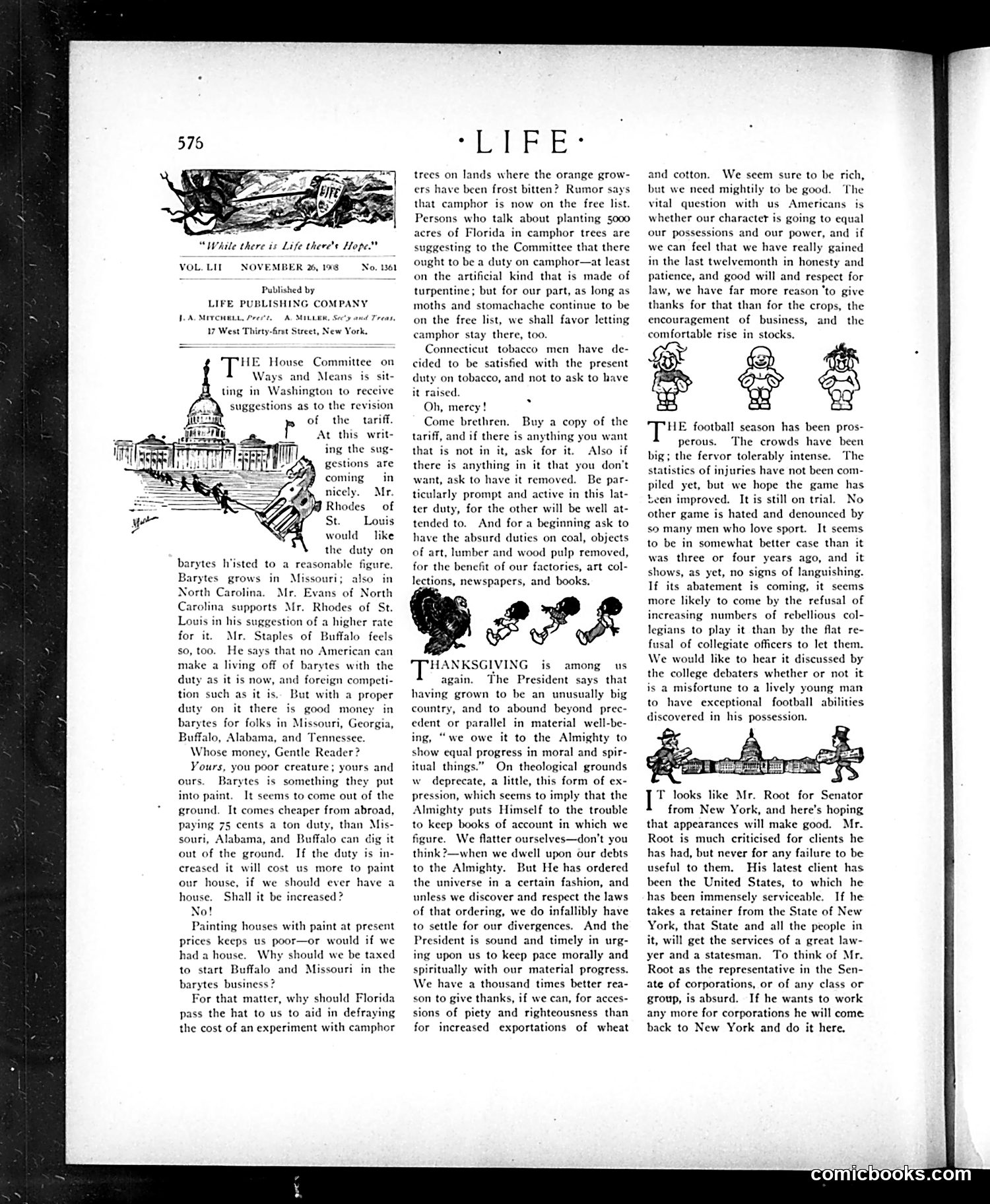 Life — November 26, 1908 — page 6: Life, 1908-11-26