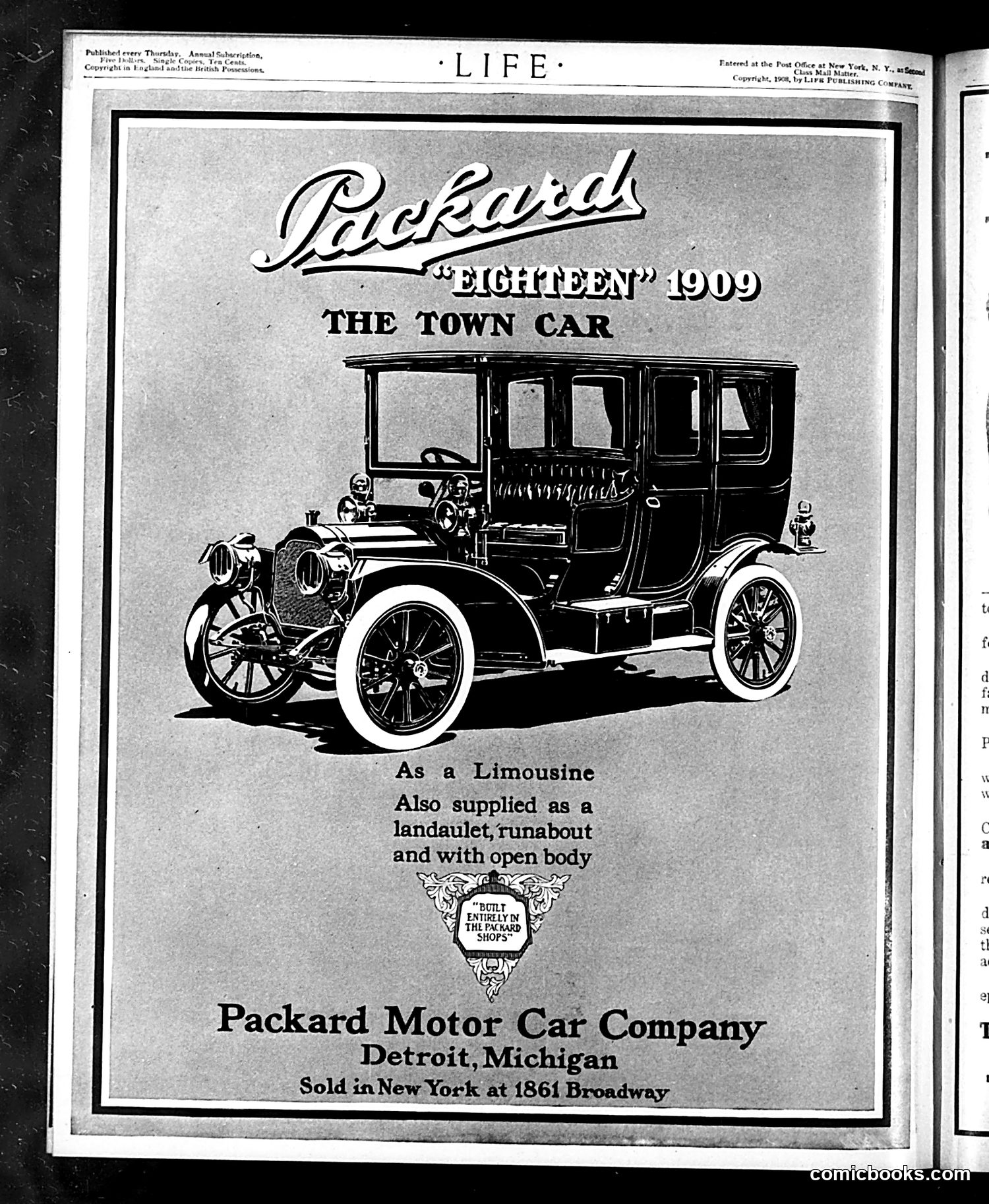 Life — December 3, 1908 — page 2: Life, 1908-12-03