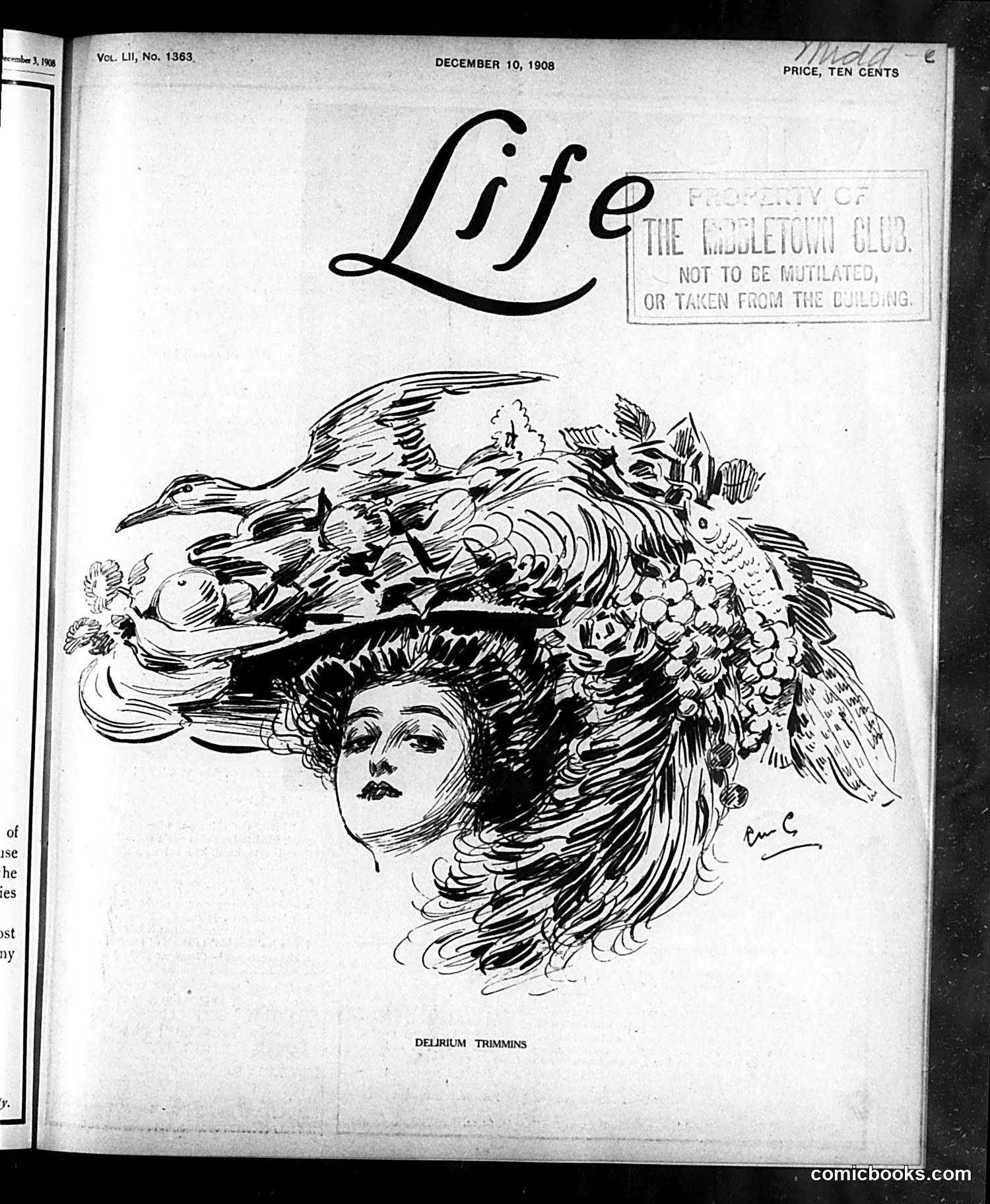 Life — December 10, 1908 — page 1: Life, 1908-12-10