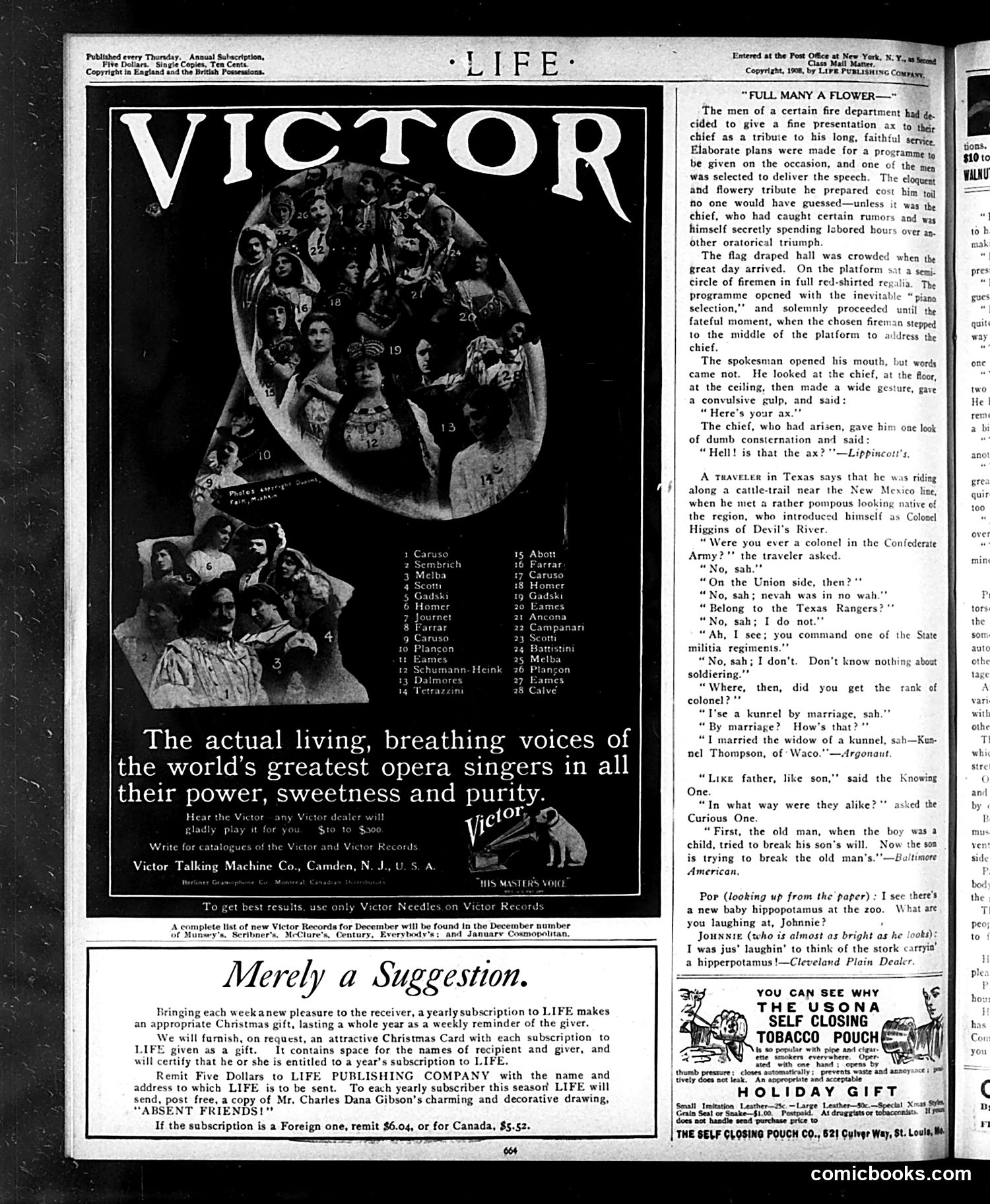 Life — December 10, 1908 — page 2: Life, 1908-12-10