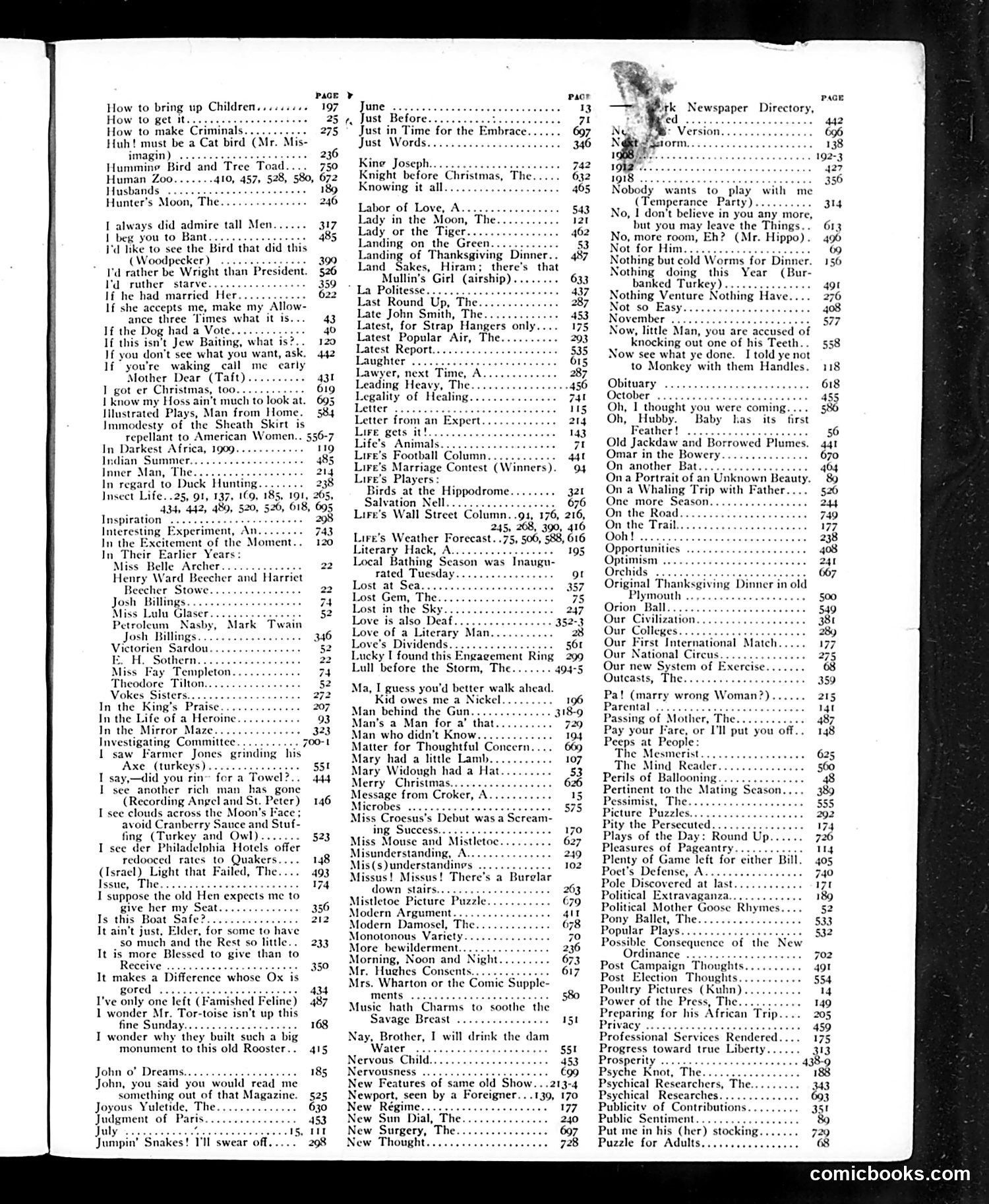 Life — 1908 — page 3: Life, 1908