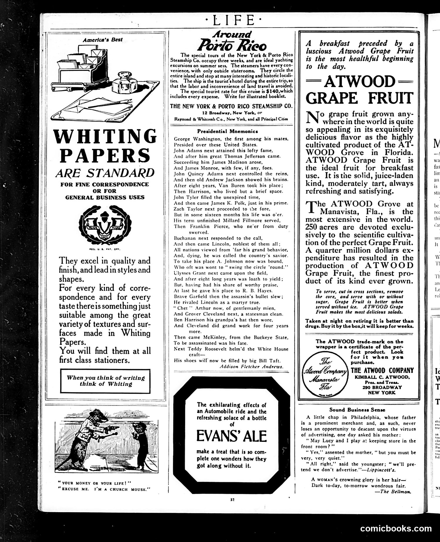 Life — January 7, 1909 — page 12: Life, 1909-01-07