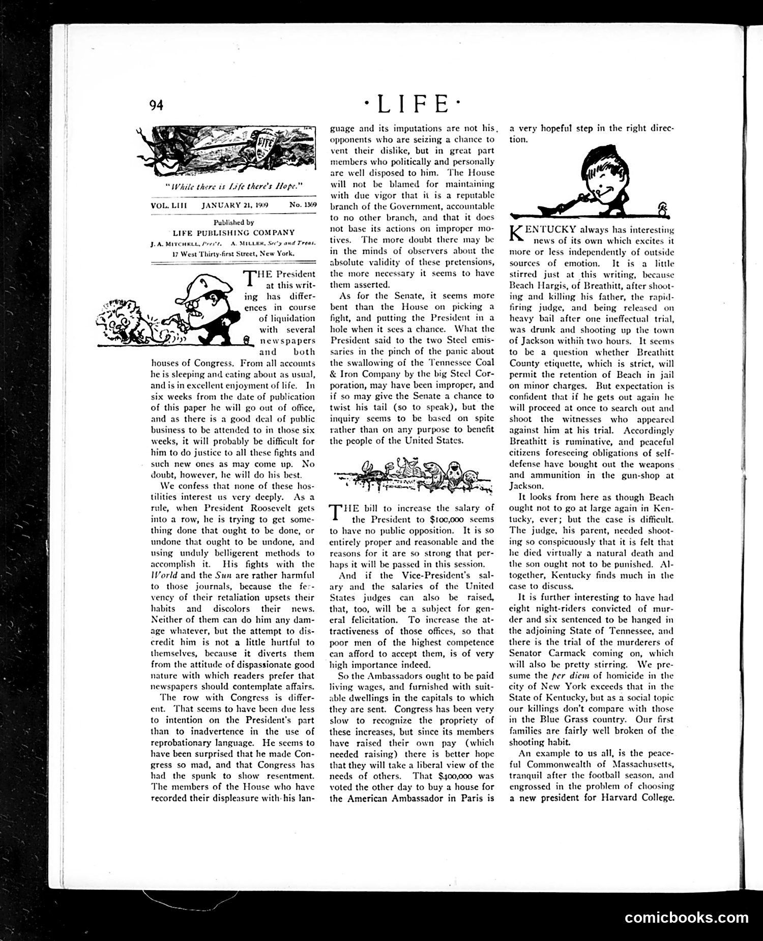 Life — January 21, 1909 — page 6: Life, 1909-01-21