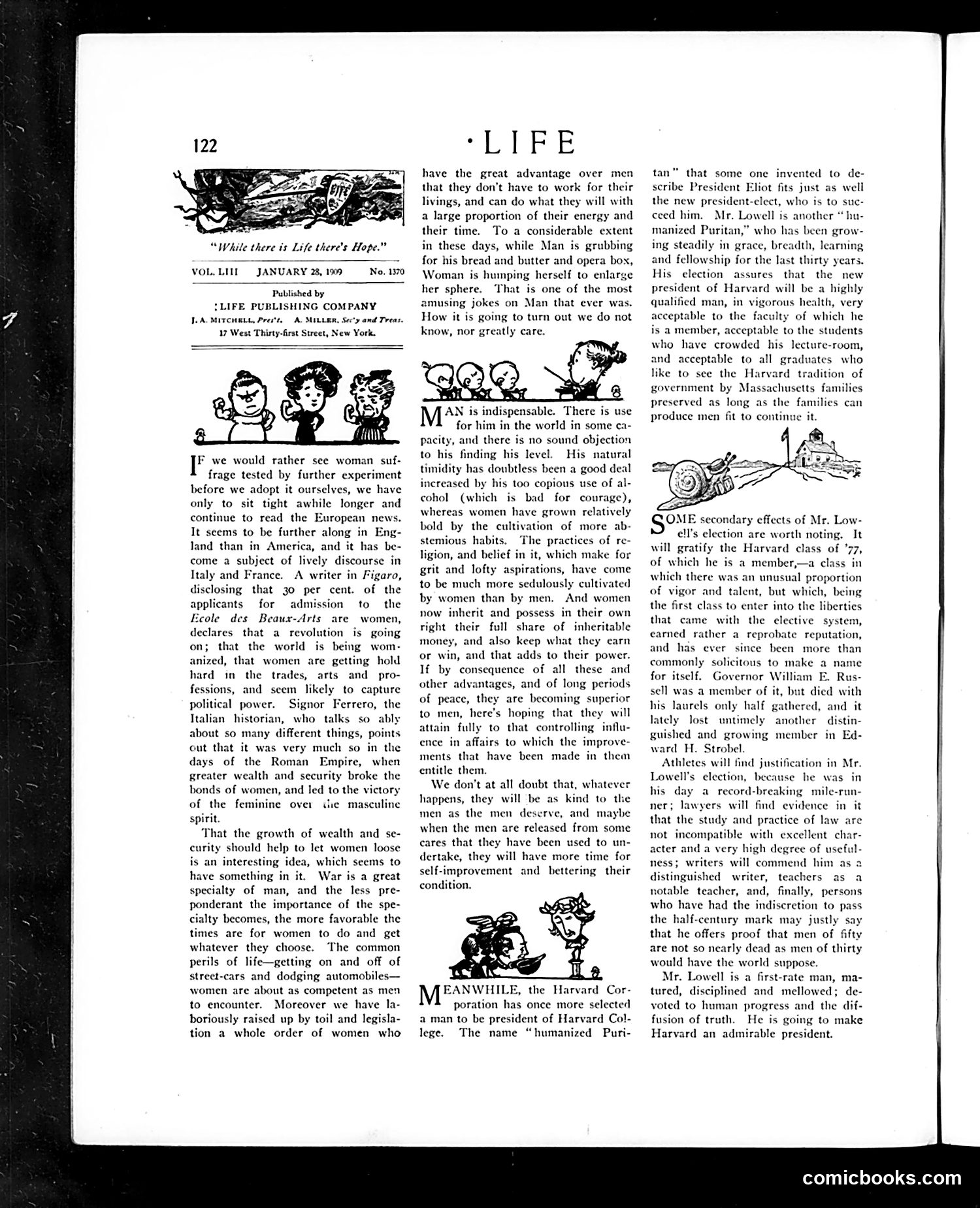 Life — January 28, 1909 — page 6: Life, 1909-01-28