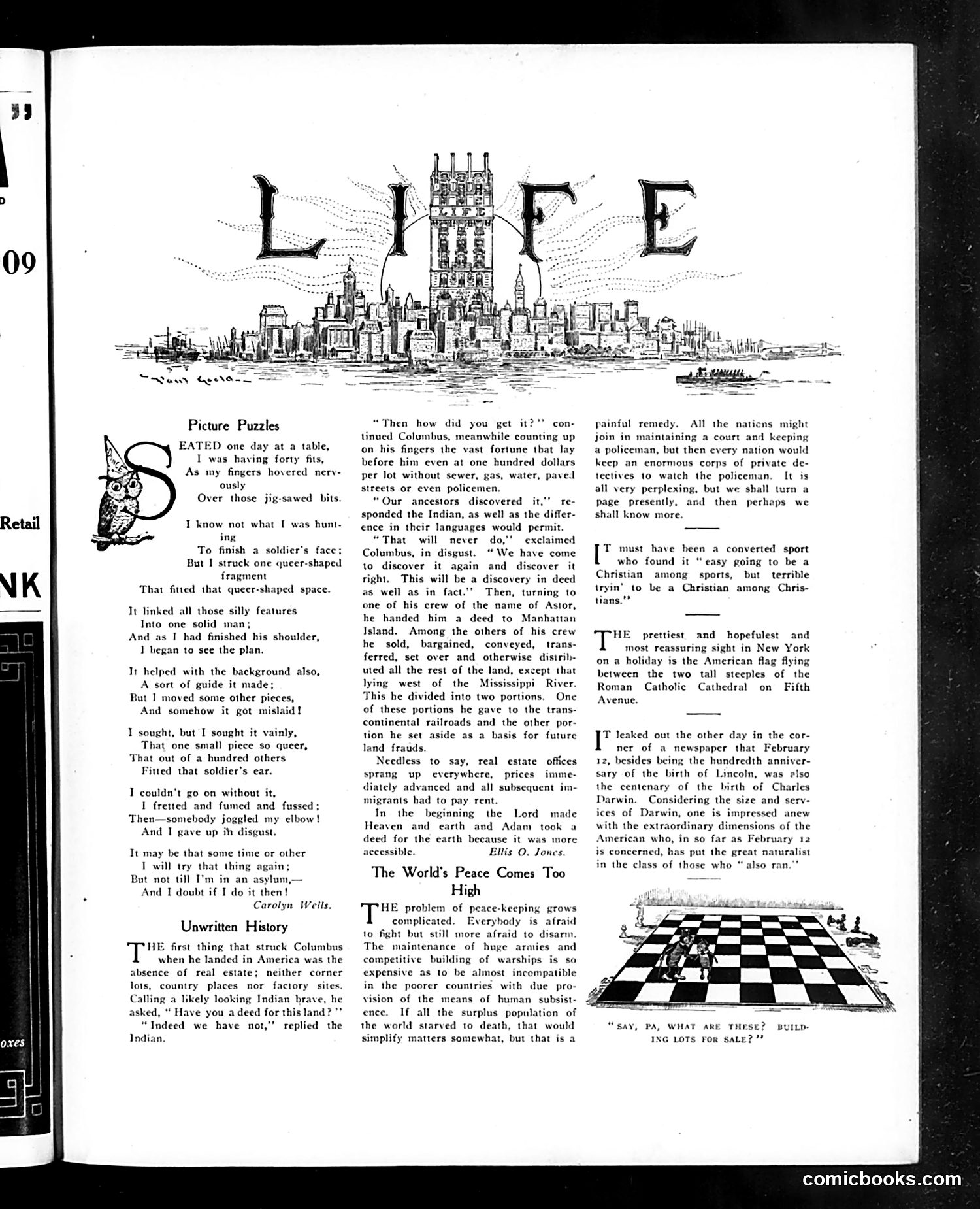 Life — March 4, 1909 — page 13: Life, 1909-03-04