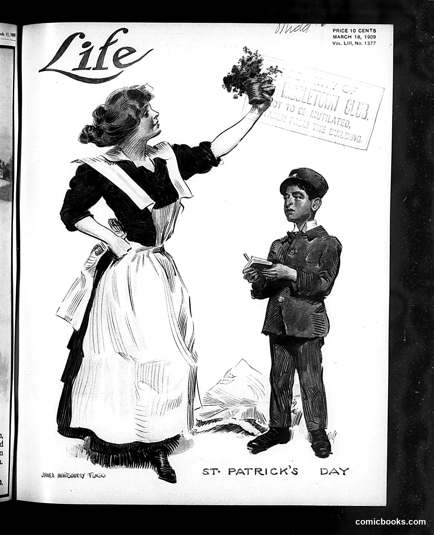 Life — March 18, 1909 — page 1: Life, 1909-03-18