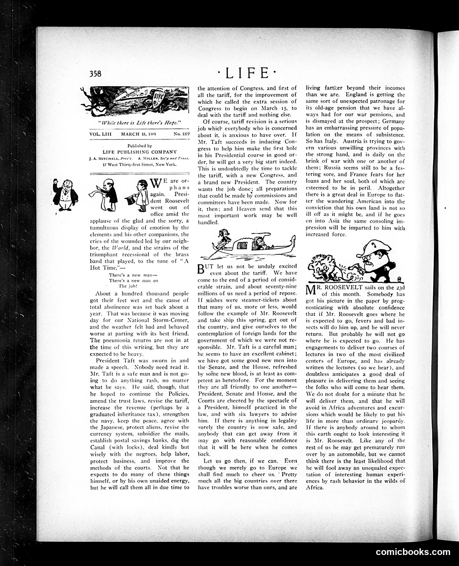 Life — March 18, 1909 — page 6: Life, 1909-03-18