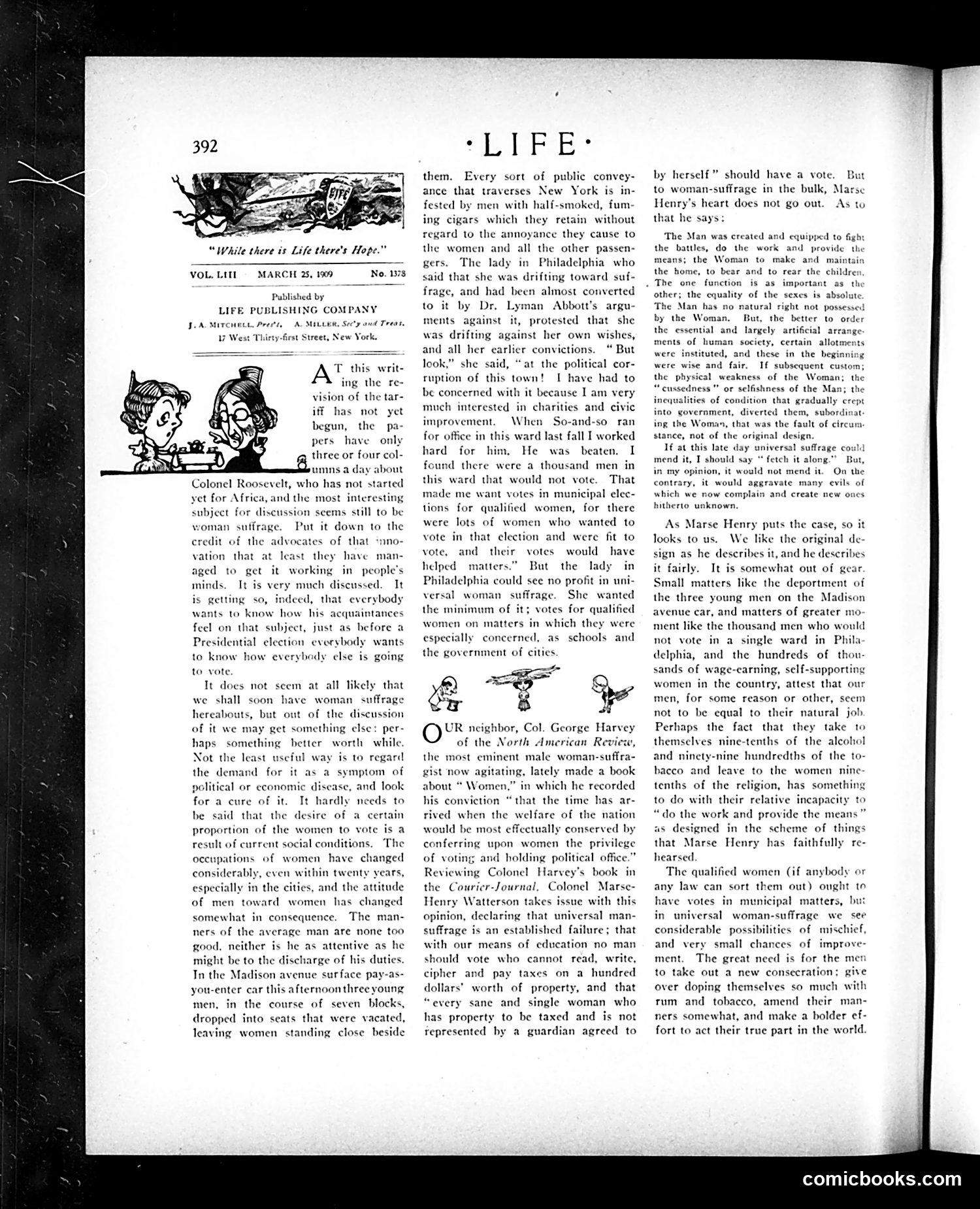 Life — March 25, 1909 — page 8: Life, 1909-03-25