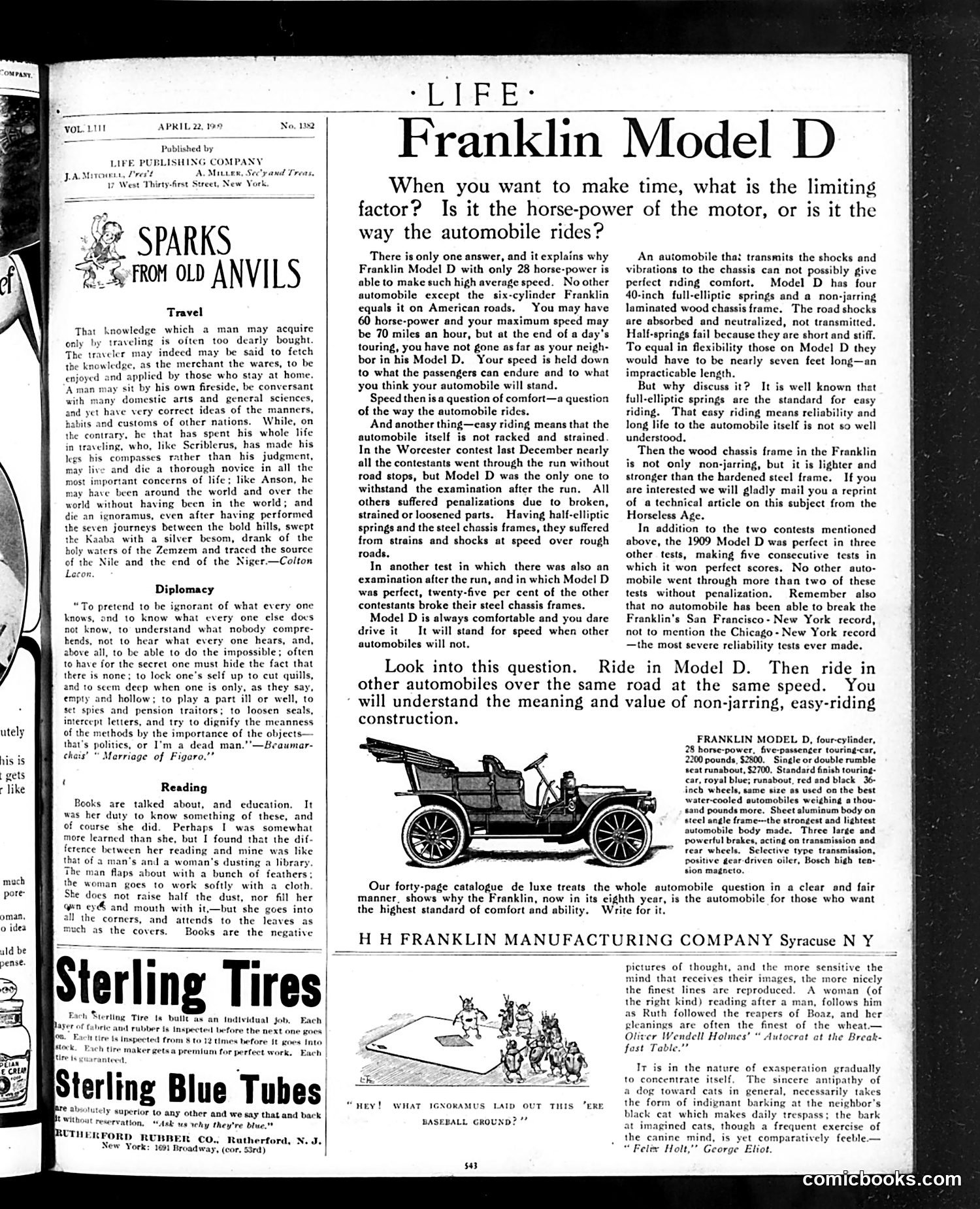Life — April 22, 1909 — page 3: Life, 1909-04-22