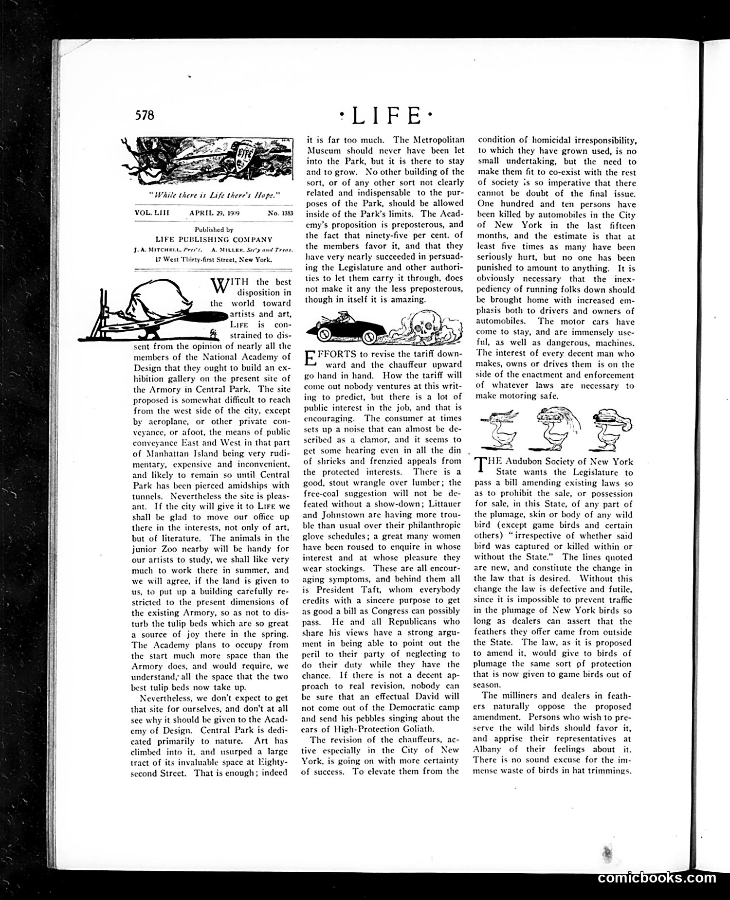 Life — April 29, 1909 — page 6: Life, 1909-04-29