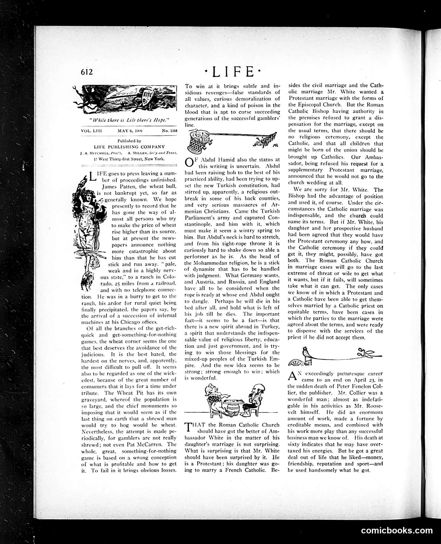 Life — May 6, 1909 — page 12: Life, 1909-05-06