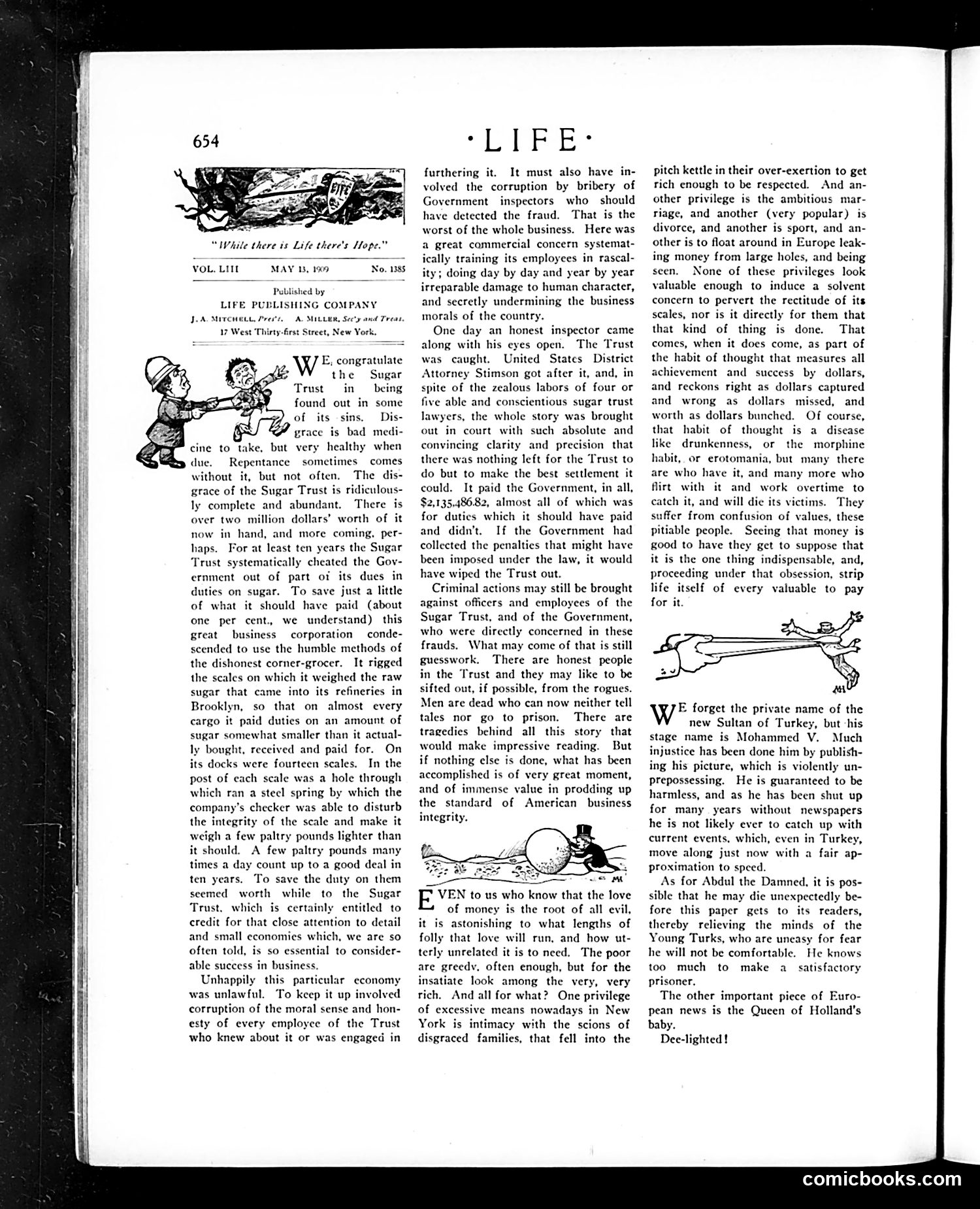 Life — May 13, 1909 — page 6: Life, 1909-05-13