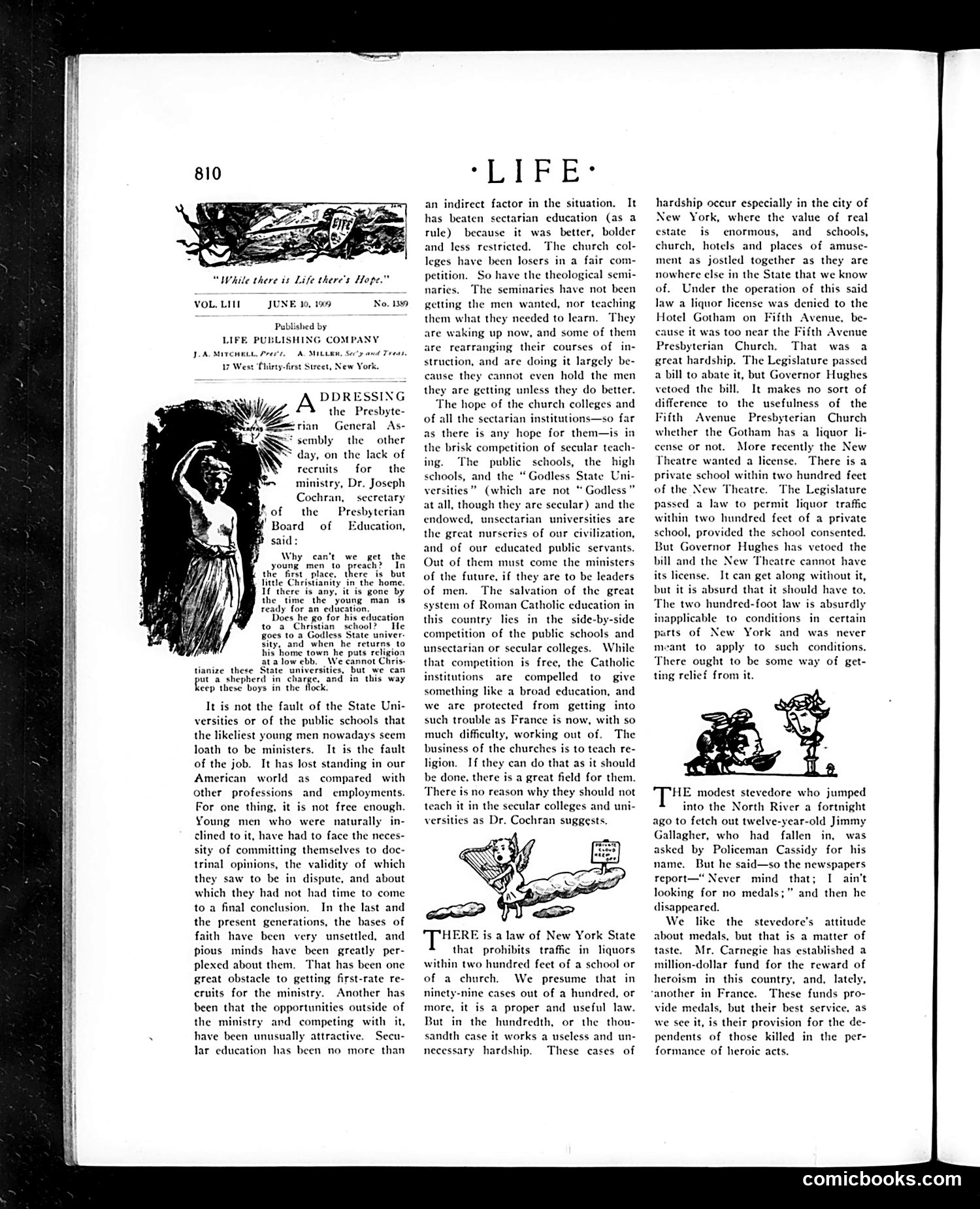 Life — June 10, 1909 — page 6: Life, 1909-06-10